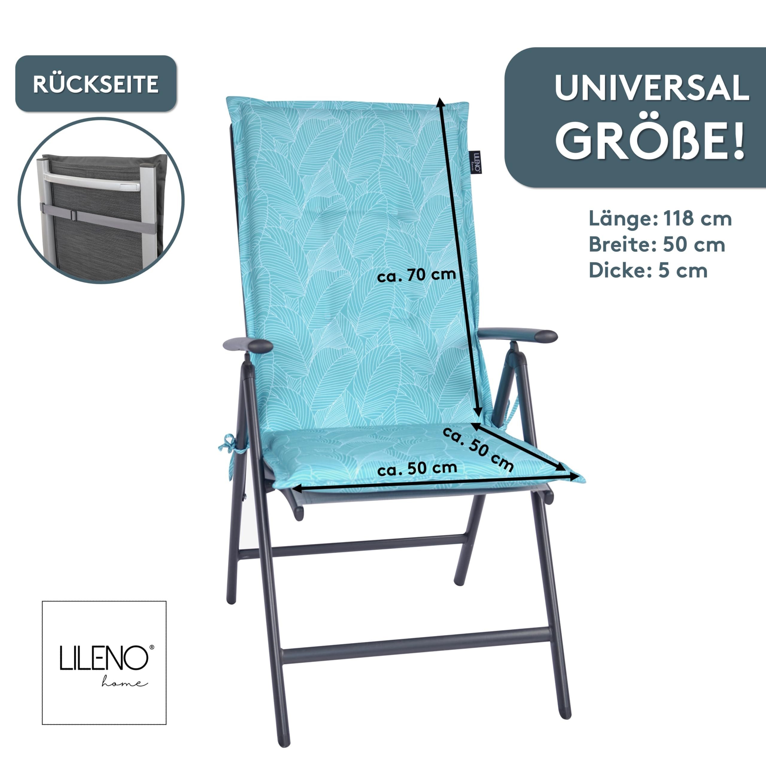 LILENO HOME Hochlehnerauflage Gartenstuhl Auflage, bequeme Sitzauflage für günstig online kaufen