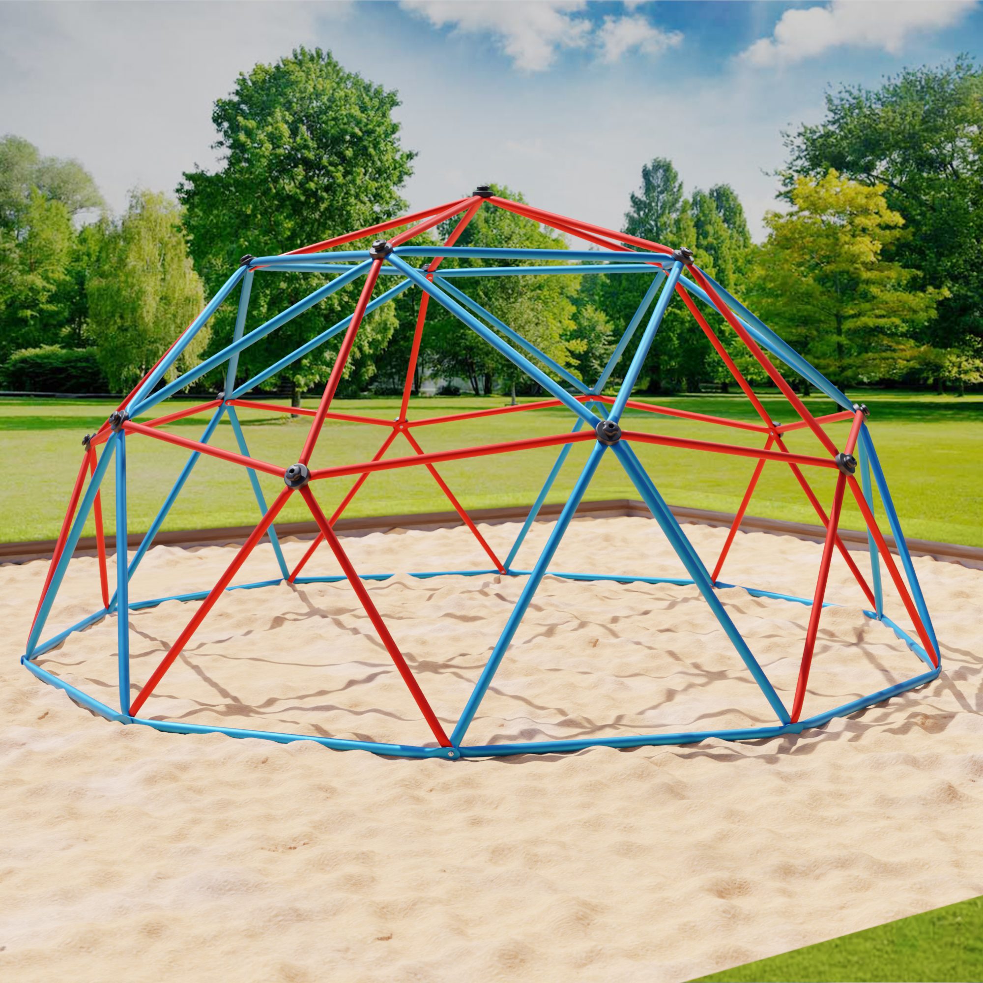 VESKA Klettergerüst Dome Climber Kinder Kletterkuppel Geodome Metall