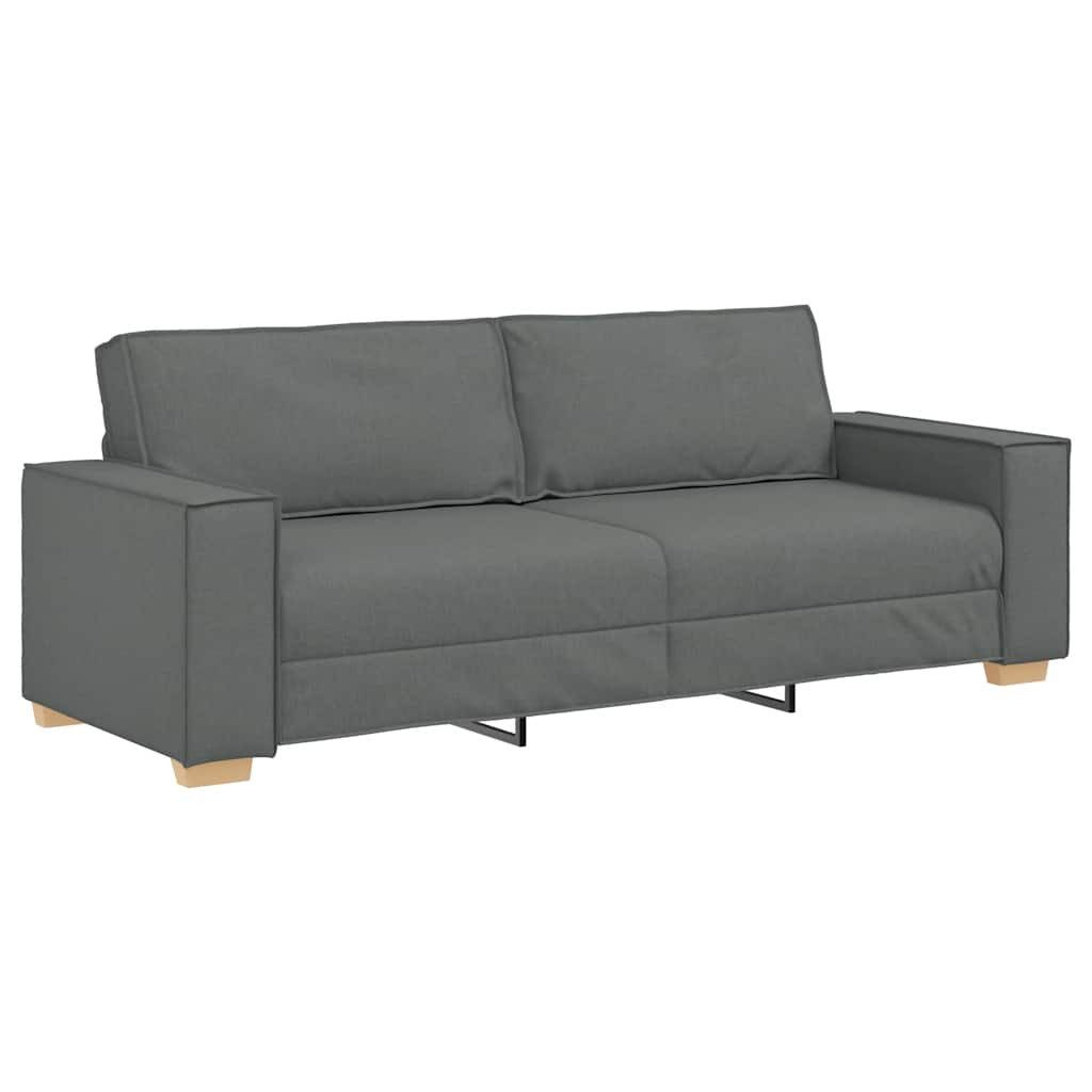 vidaXL Sofa 3-Sitzer-Sofa Dunkelgrau 220x78x84 cm Stoff, 1 Teile