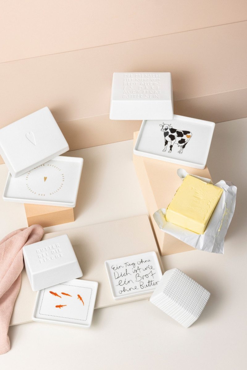 räder design stories Butterdose Butterdose klein Kuhmotiv weiß 10,5cm, Porzellan – Bild 3 von 3
