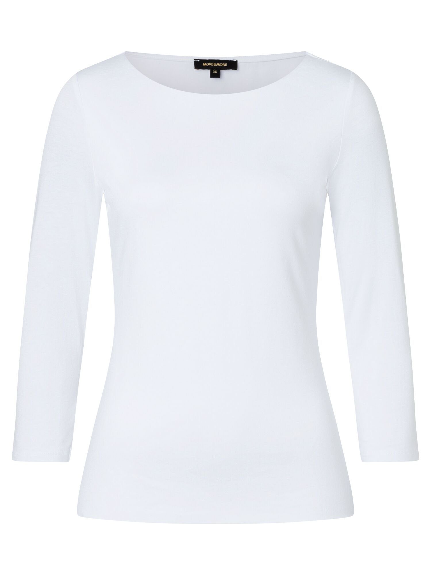 MORE&MORE weiss 3/4-Arm-Shirt