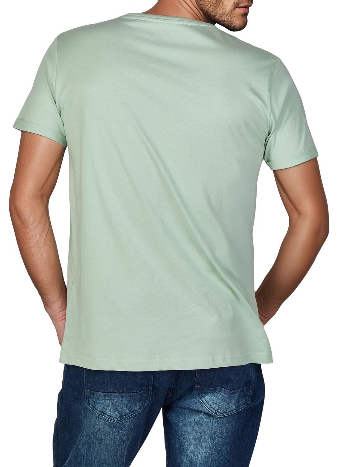 riverso T-Shirt Herren Fotoprintshirt RIVLukas Regular Fit (1-tlg) Kurzarm Tee Shirt mit Rundhalsausschnitt aus 100% Baumwolle