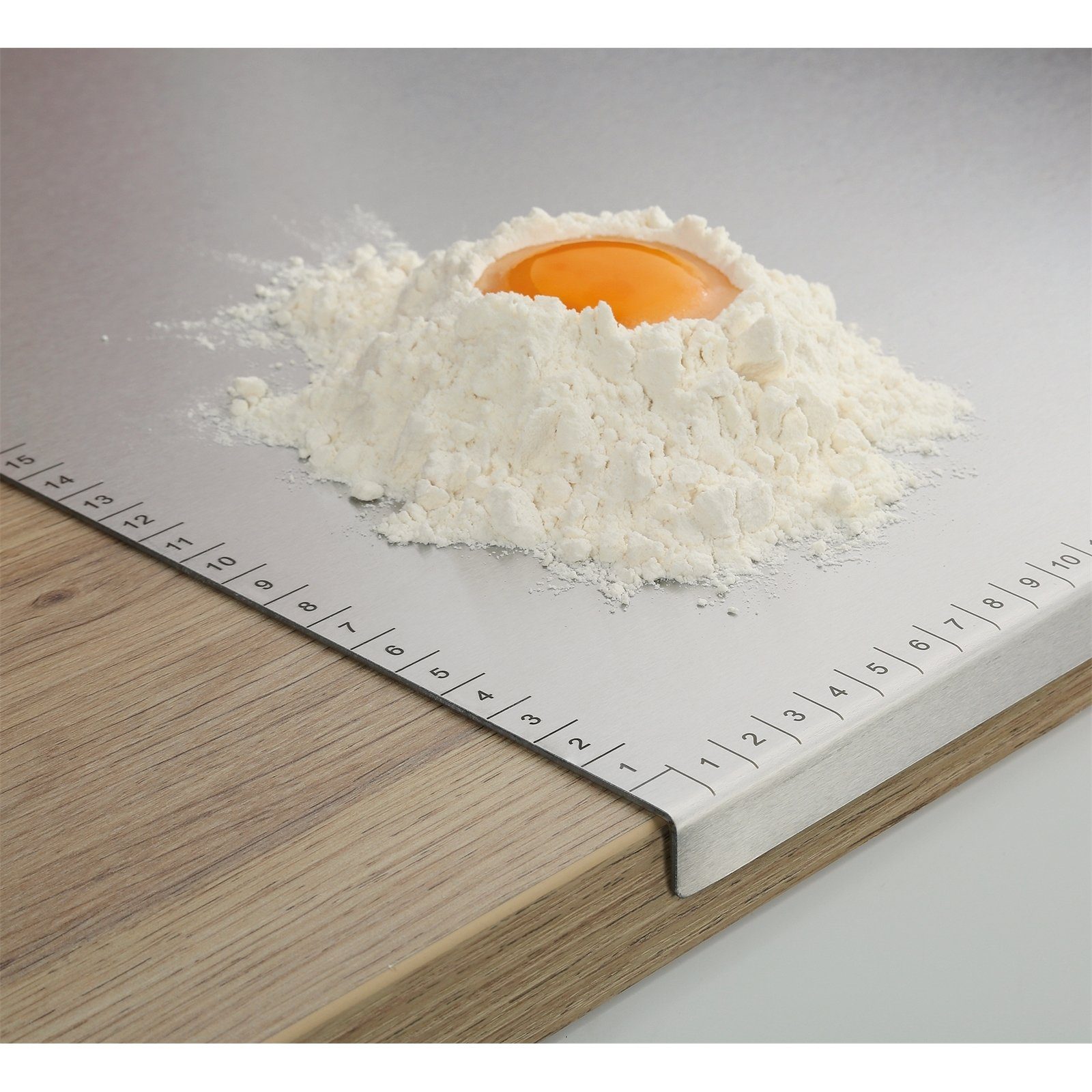 1 (Stück, Edelstahl, und tlg) Küchenarbeitsplatte 50cm Schneide- Edelstahl, ZASSENHAUS Abdeckplatte