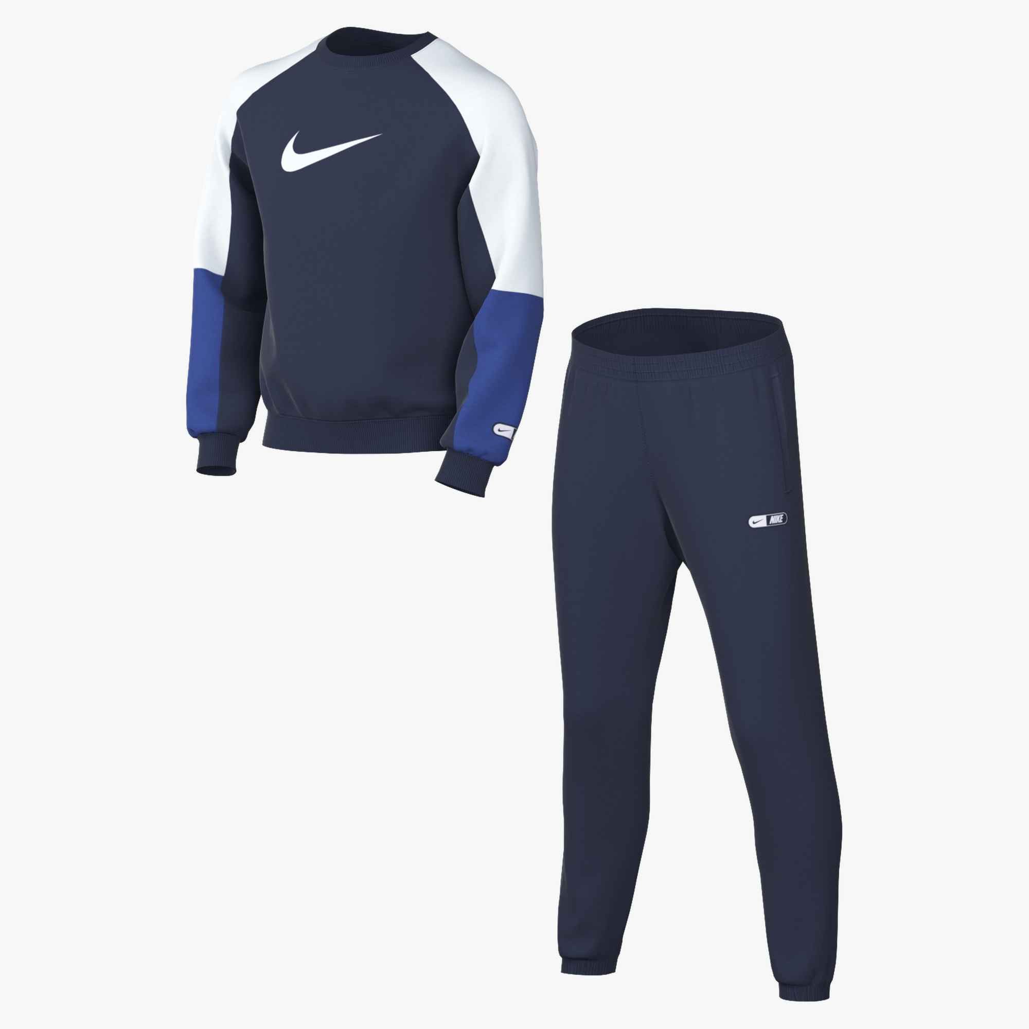 Nike Sportswear Trainingsanzug K NSW DF TRACKSUIT PK CREW (2-tlg), zweiteiliges Set, mit Eingriffstaschen am Unterteil, schnell trocknend