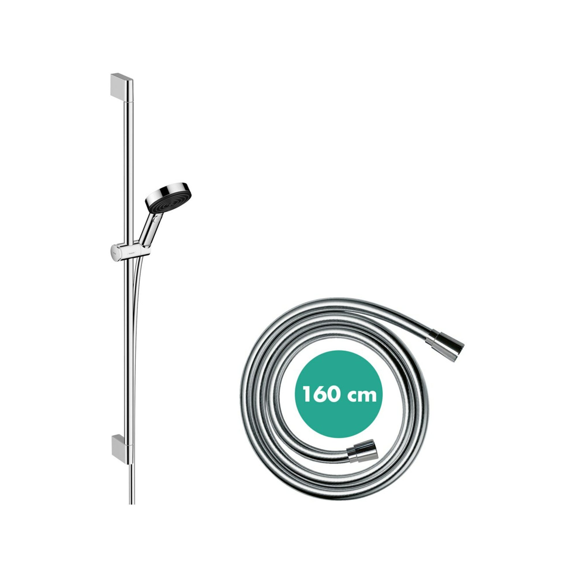 hansgrohe Badarmatur hansgrohe Brause-Set Pulsify Select 105 959mm Brausestange, chr, Relax