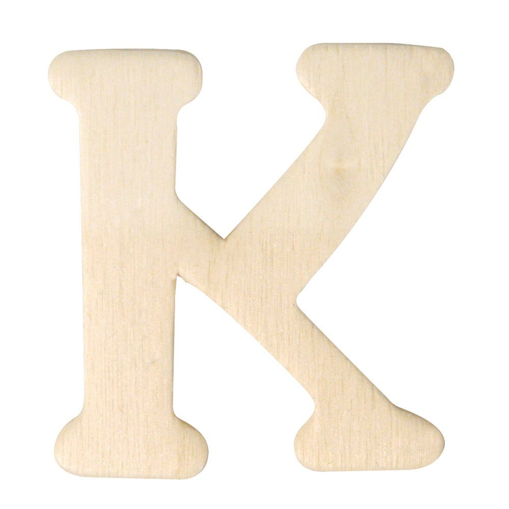 Rayher Deko-Buchstaben D04cm K Holz Buchstaben