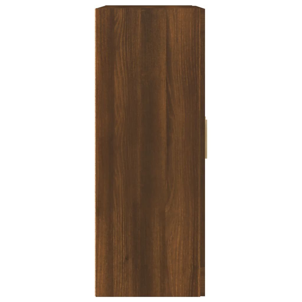 Braun Wandregal Holzwerkstoff furnicato Wandschrank 69,5x32,5x90 cm Eichen-Optik