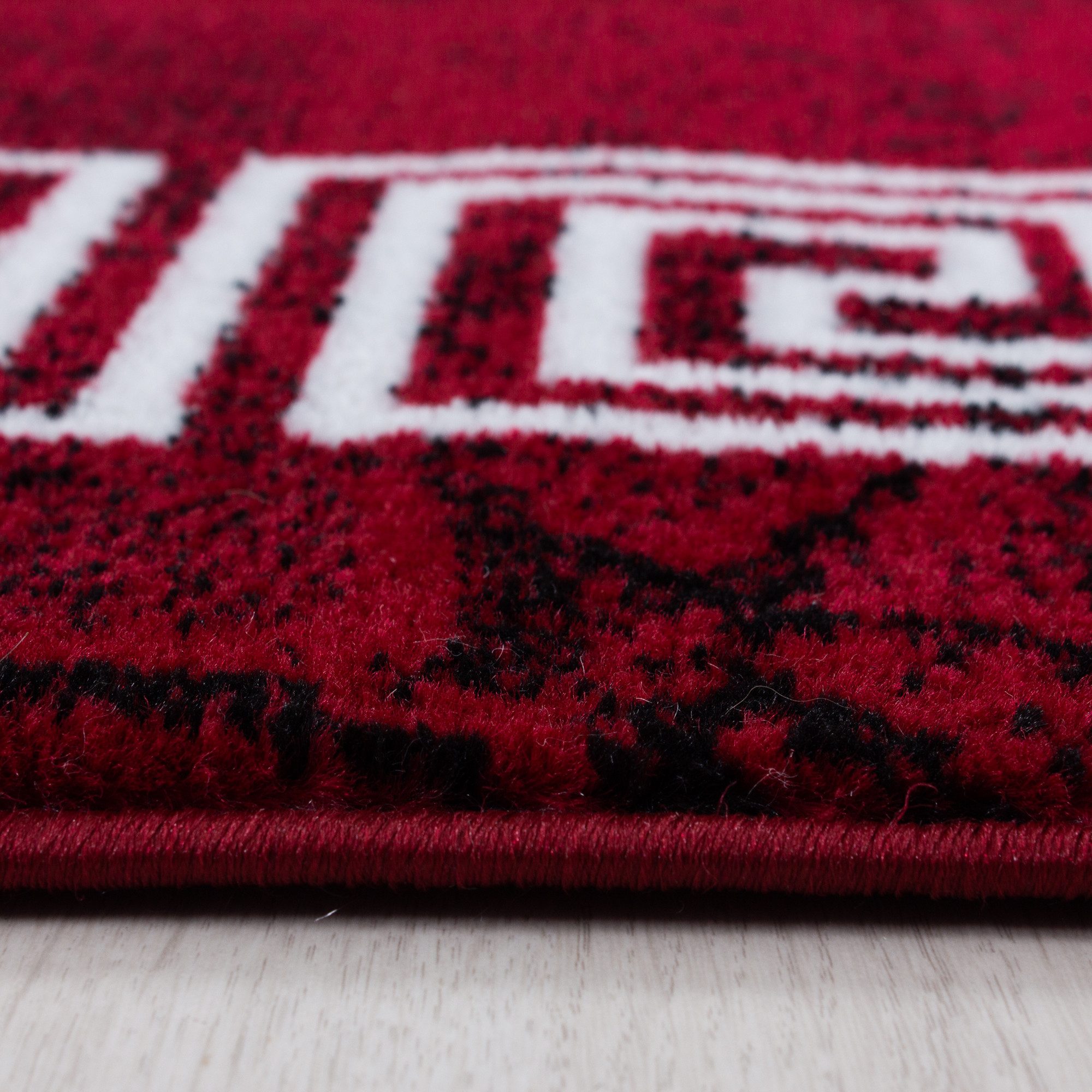 Carpettex Kurzflor-Bettumrandung Mäander-Design, Höhe 6 mm, günstig online kaufen