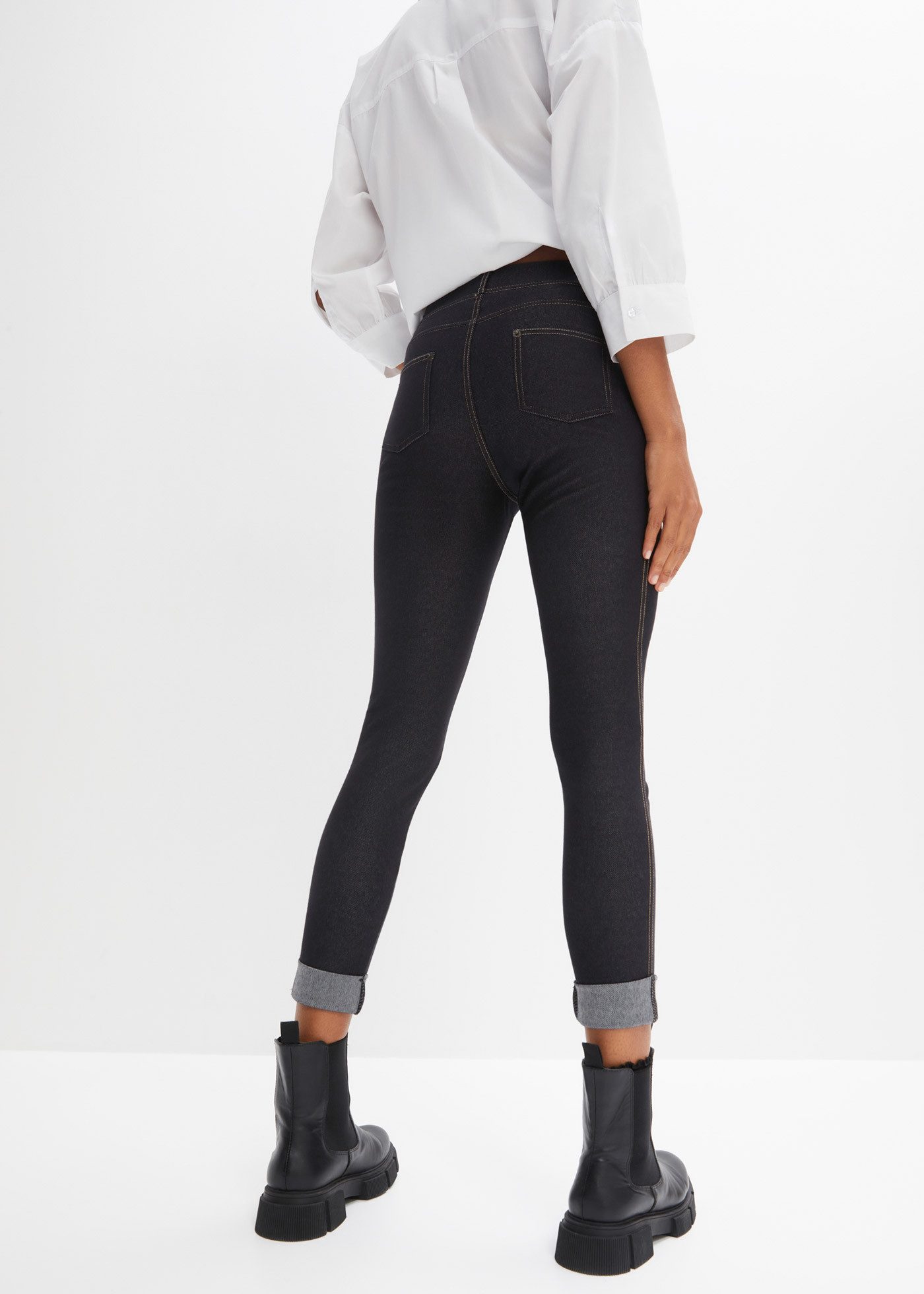 bonprix Jeggings schmale Skinny-Fit-Passform, Jeans-Leggings