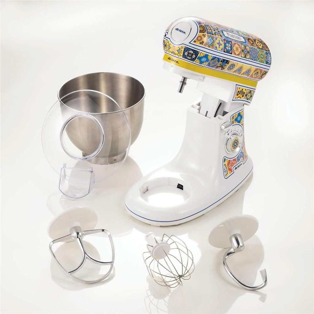 Ariete Küchenmaschine, 2400 W, Knetmaschine, 5,5 Liter, Edelstahlschüssel, Mediterranes Design
