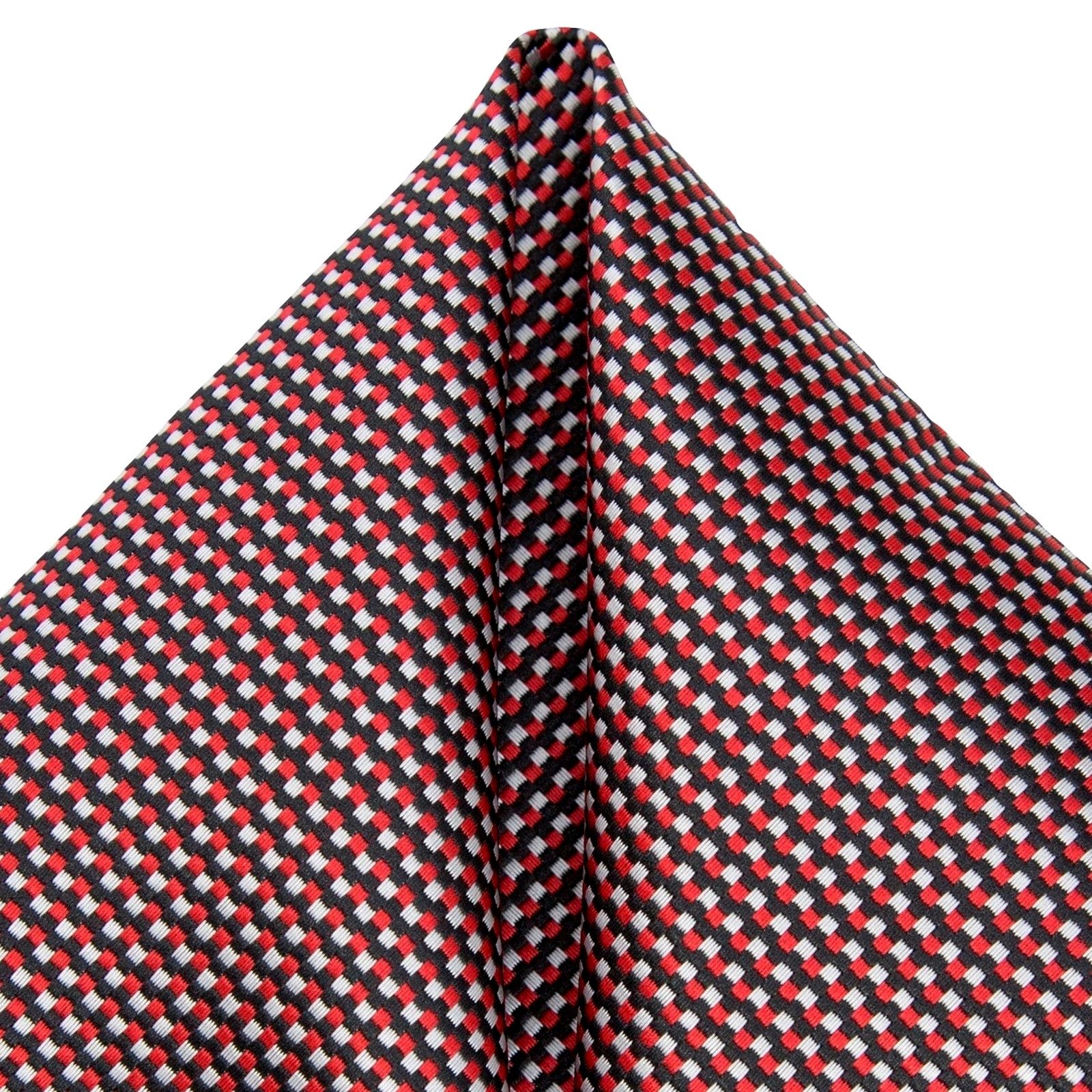 GASSANI Krawatte Karo Hochzeitskrawatte Tuch Festlich Schmal, Herren-Schlips Business (Set, 3-St., Krawattenset, mit Einstecktuch, Manschettenknöpfe) Kariert, Gepunktet, Punkte, Dots, Tupfen, Grid Struktur, Seide-Touch