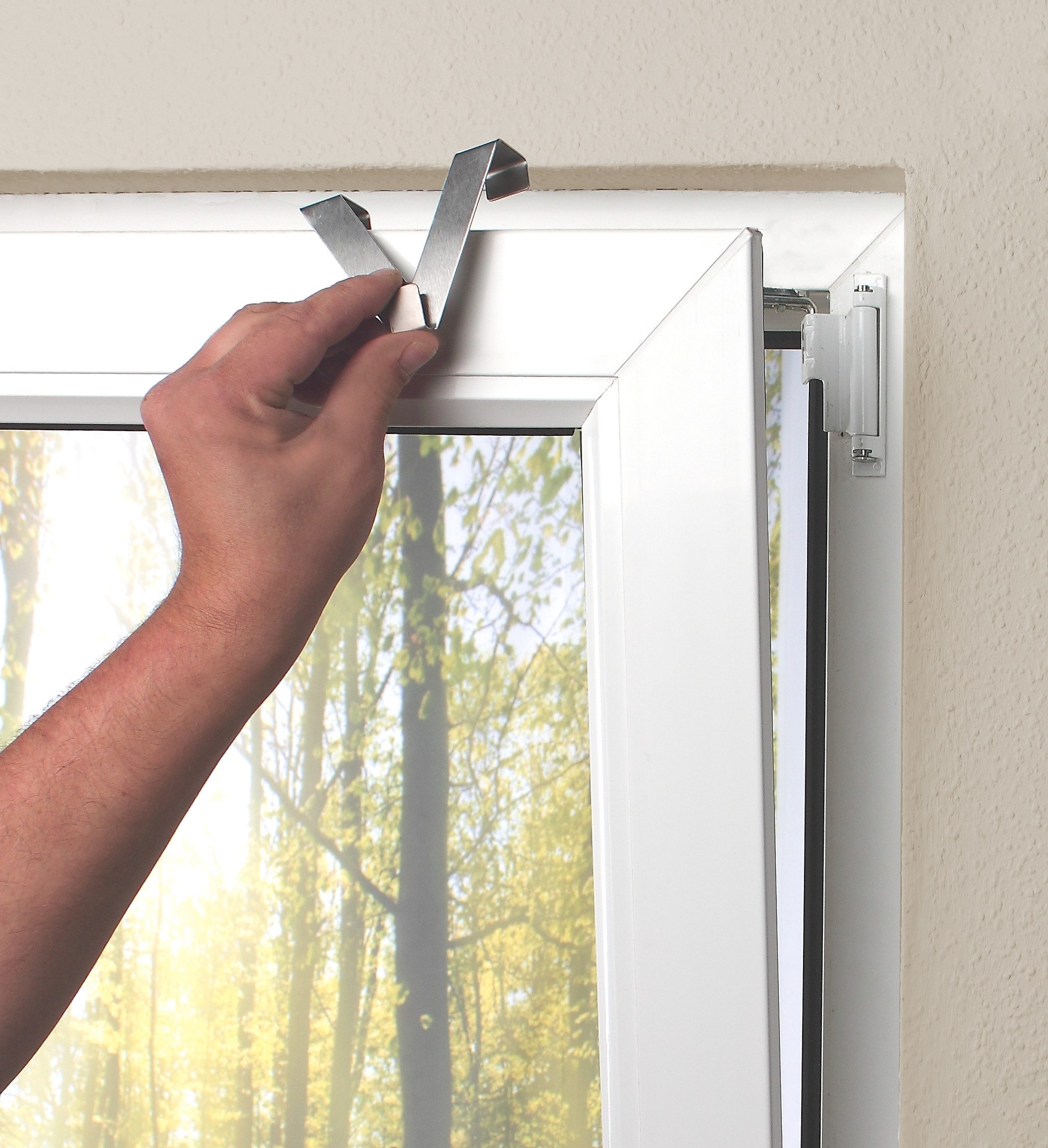 HOME WOHNIDEEN Gardinenhaken Easy Fix Haken (10 Haken) 10 cm 10 Fensterhake günstig online kaufen