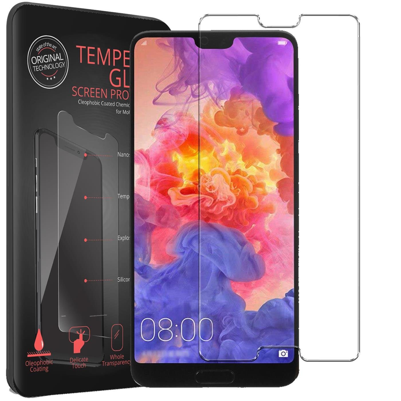 CoolGadget Schutzfolie Panzerfolie für Huawei P20 Pro, (9H Härtegrad, 2x Schutzglas, 1xReinigungset), Displayfolie Panzer Schutzfolie 2 Stück für Huawei P20 Pro Glas Folie