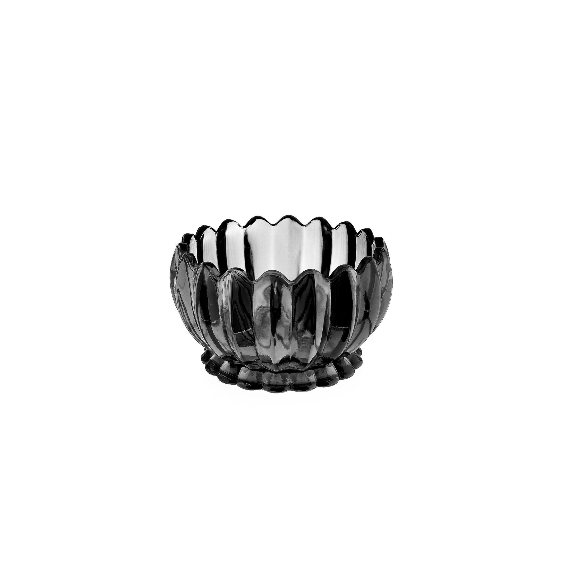 Sunay Dessertschale mit Unterteller, 12-teiliges Glasschalenset - Lotus Design, (12-tlg), Elegantes Design