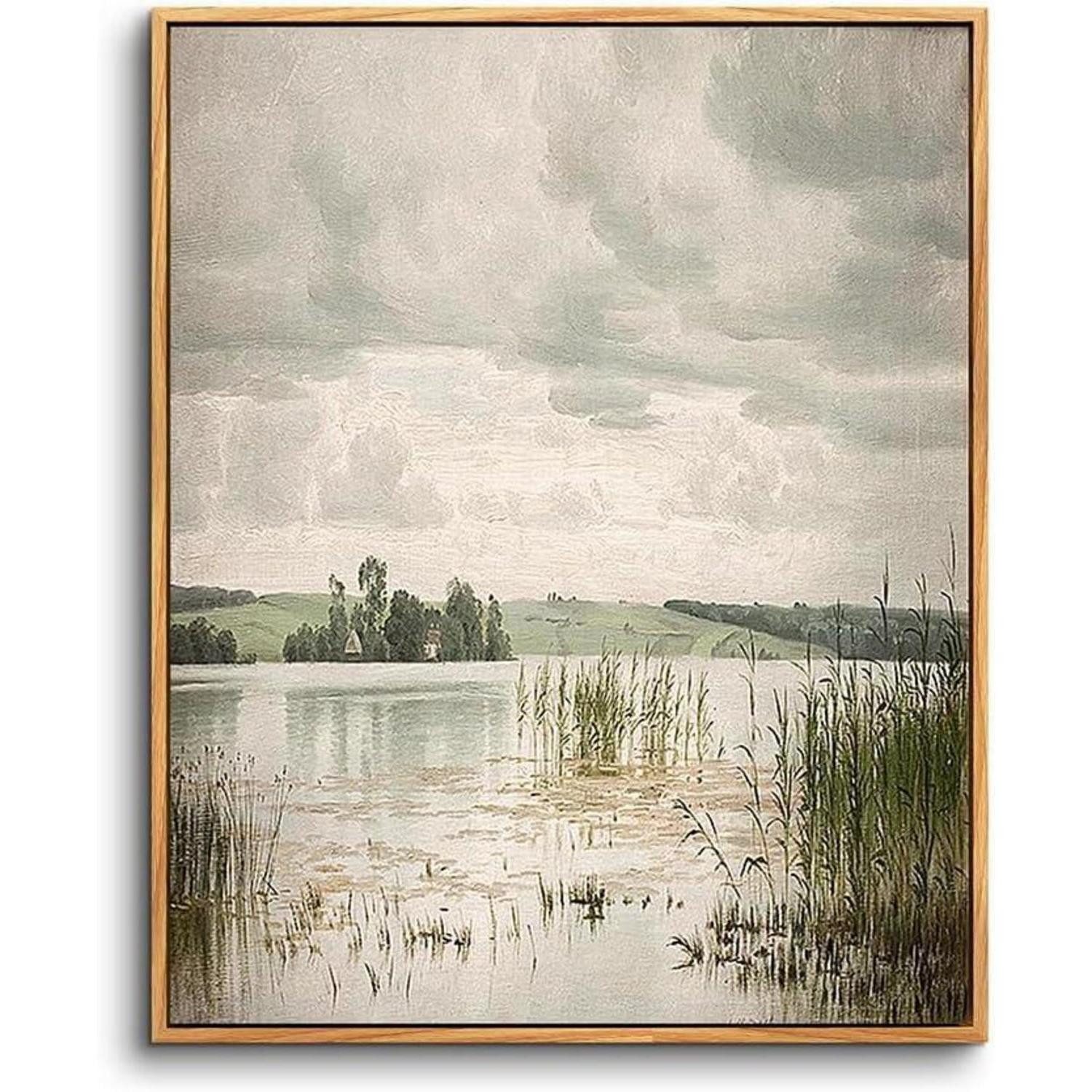 hyidecorart Leinwandbild Vintage Leinwand Bilder mit Holzrahmen 20x25 cm Wohnzimmer Kunstdruck