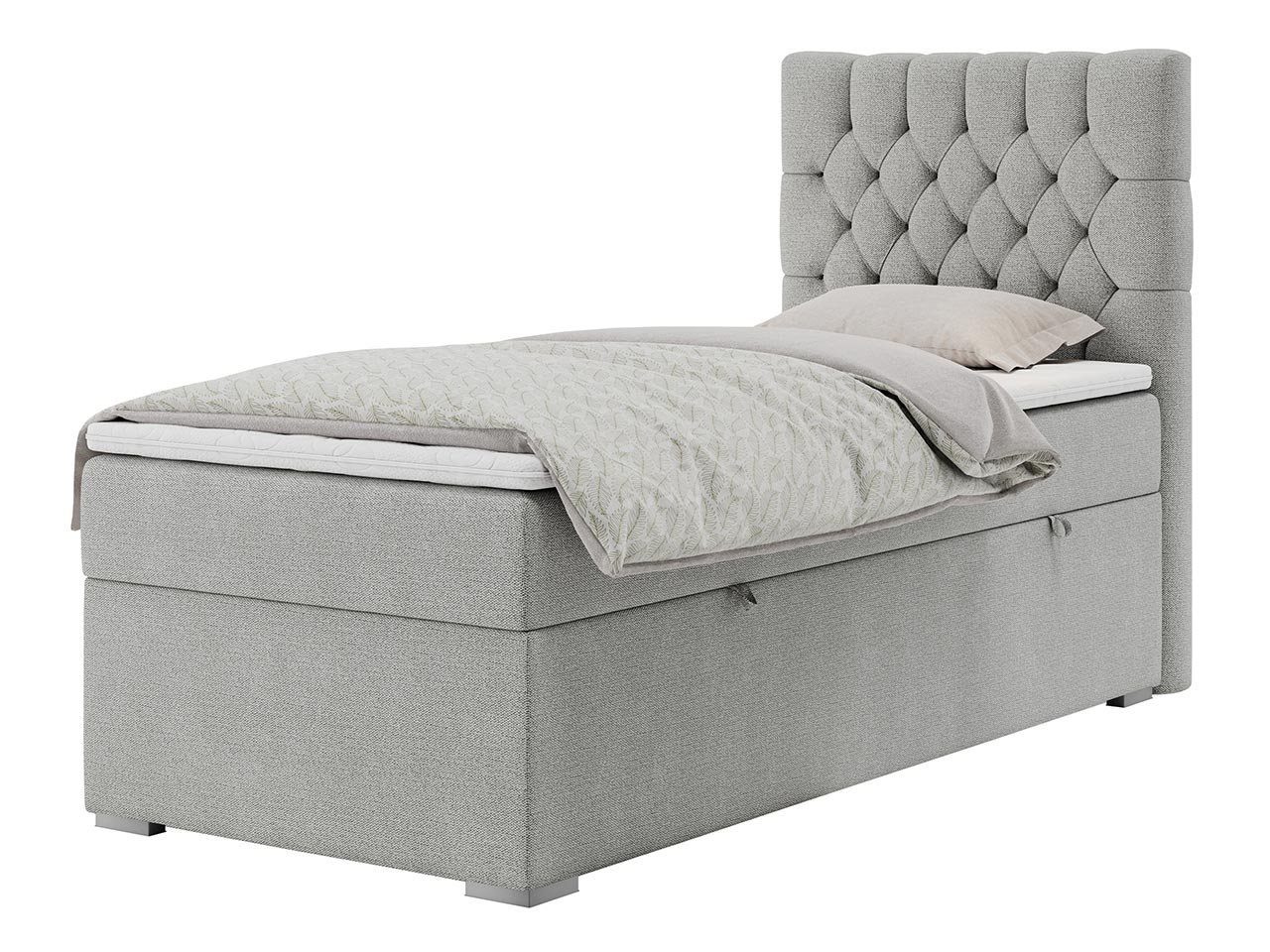 MÖBEL Boxspringbett MKS Kopfstütze, gepolsterte Kopfstütze, 90x200 Einzelbett, Polsterbett mit PERA,