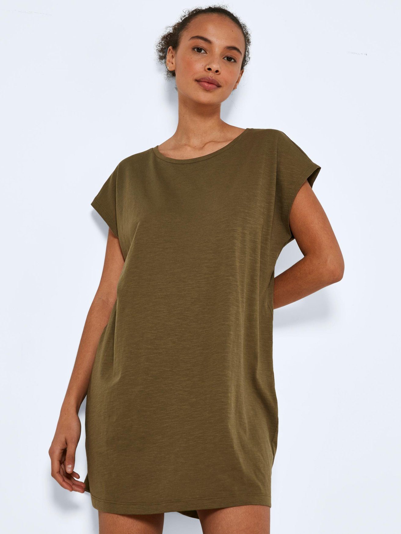 Noisy may Shirtkleid Kurzarm Basic Mini NMMATHILDE Shirt in 6093 Kleid Olive (mini)