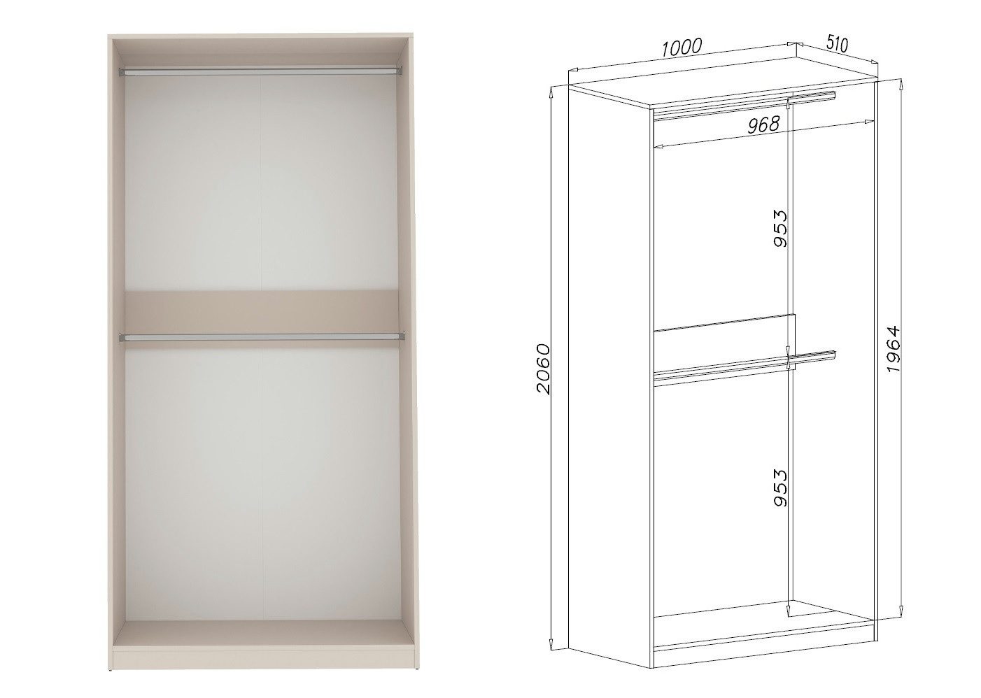 Marmex Möbel Schrank-Set TRES SET B günstig online kaufen