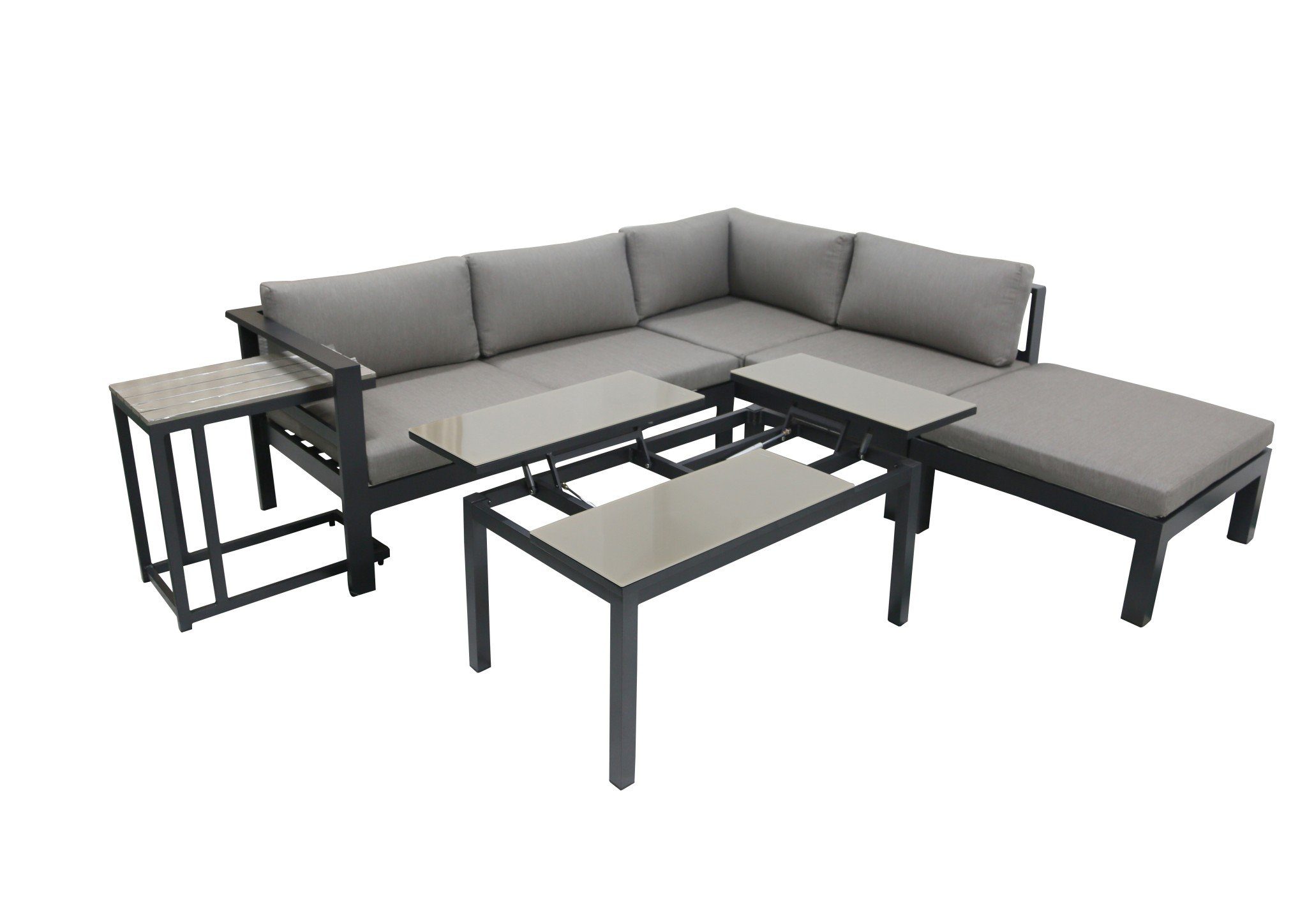 Garden Pleasure Sitzgruppe, (5tlg), 5tlg. Alu Lounge Eckgruppe Garten