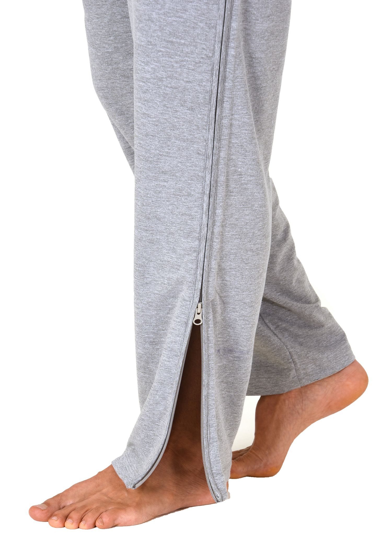 Normann Relaxanzug Herren Trainings Rehahose mit seitlichen Reißverschluß Jogginghose