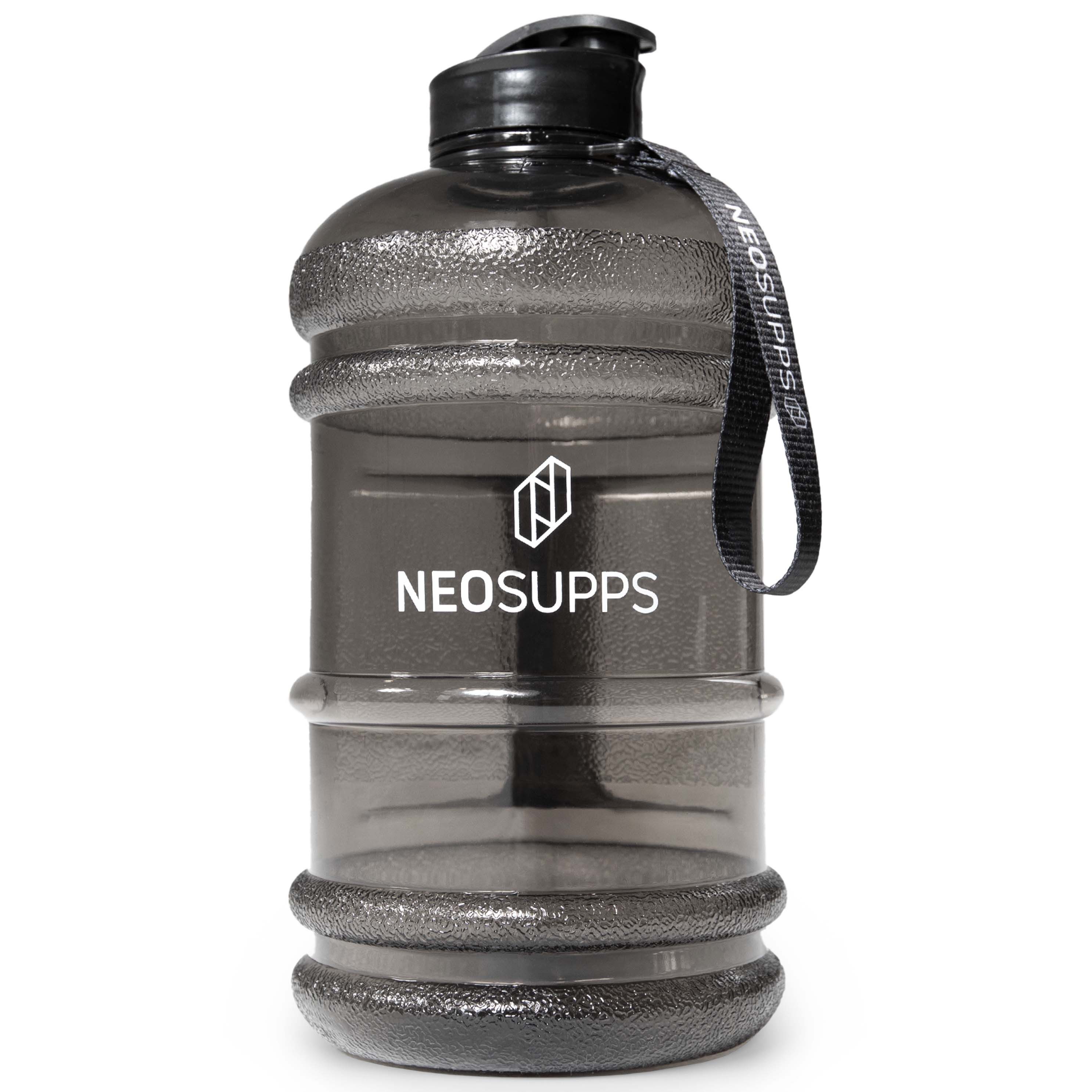 Neosupps Trinkflasche 2,2L, Sport Bottle Wasserflasche mit Klappenverschluss, BPA frei, Leicht zu reinigen, 100% auslaufsicher, für Gym, Fitness & Alltag