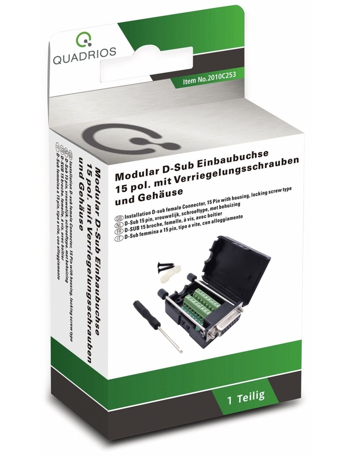 Quadrios QUADRIOS, 2010C253, USB-Modular-Set, D-Sub Klemmen