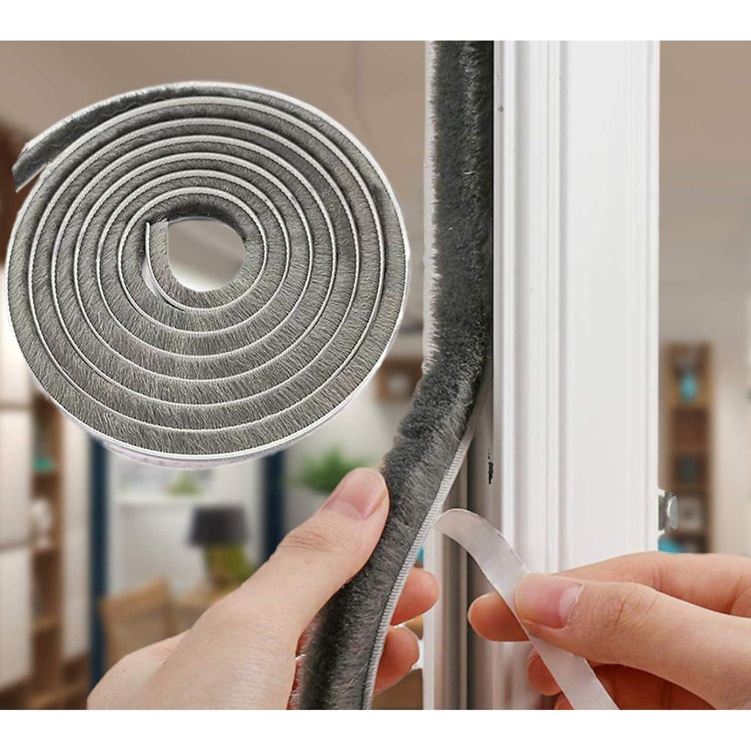 LuxusKollektion Türdichtband Buerstendichtung 5M 9x23mm Grau