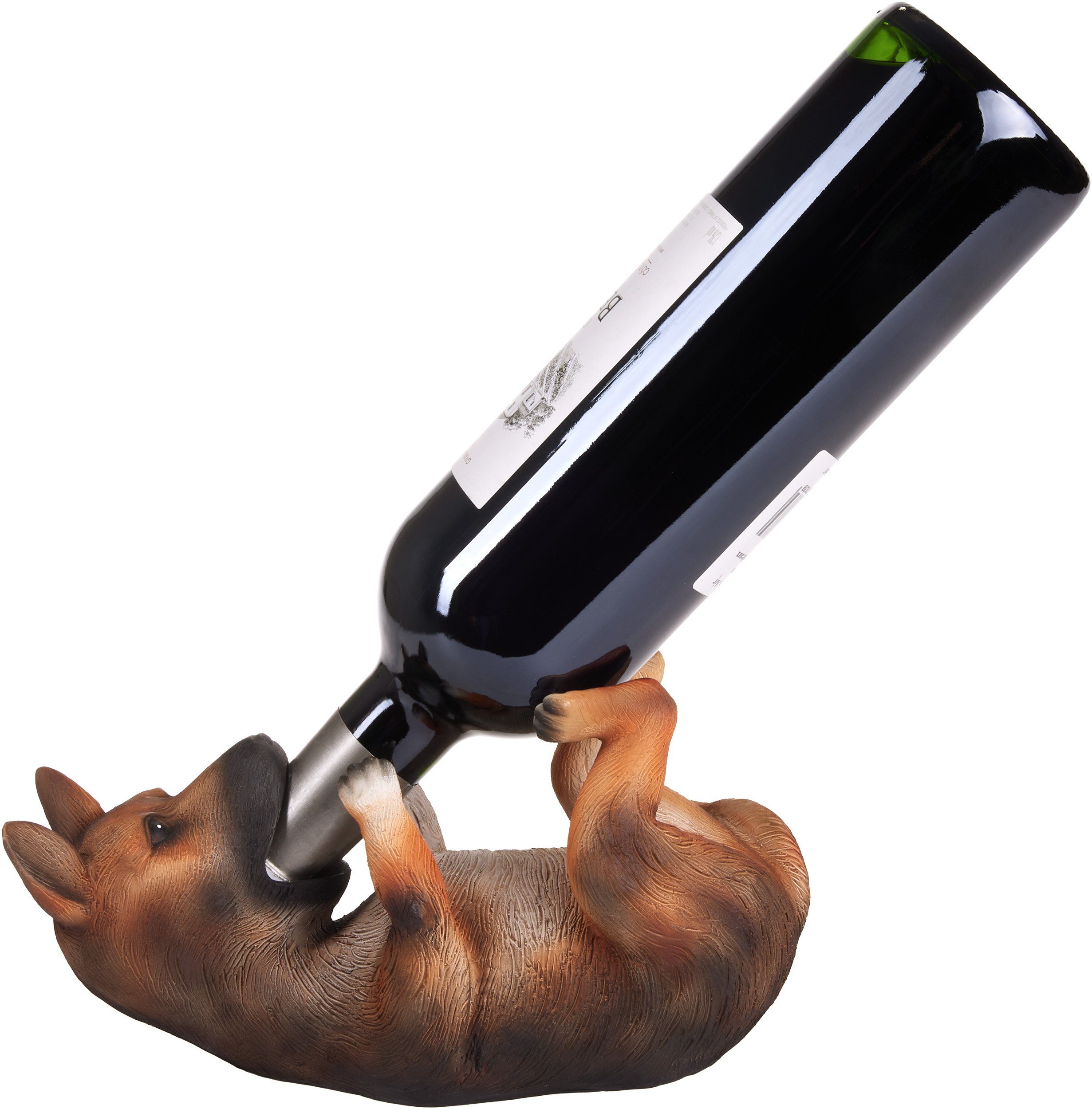 BRUBAKER Weinflaschenhalter Deutscher Schäferhund - Durstiger Hund, (Deko F günstig online kaufen