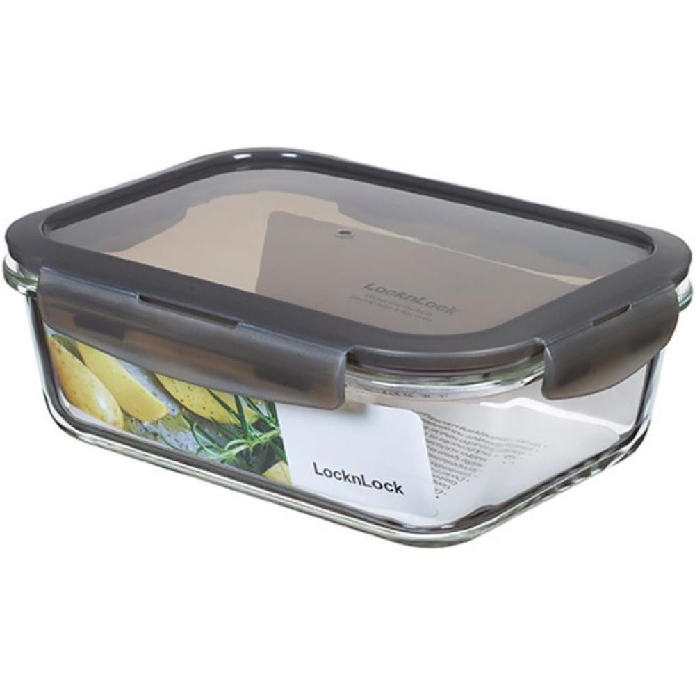 LocknLock Frischhaltedose OVEN GLASS Glasbehälter 1 L, Borosilikatglas, Polypropylen (PP), Silikon, Ofenfest bis 400 °C, luftdicht, BPA-frei, gefriergeeignet