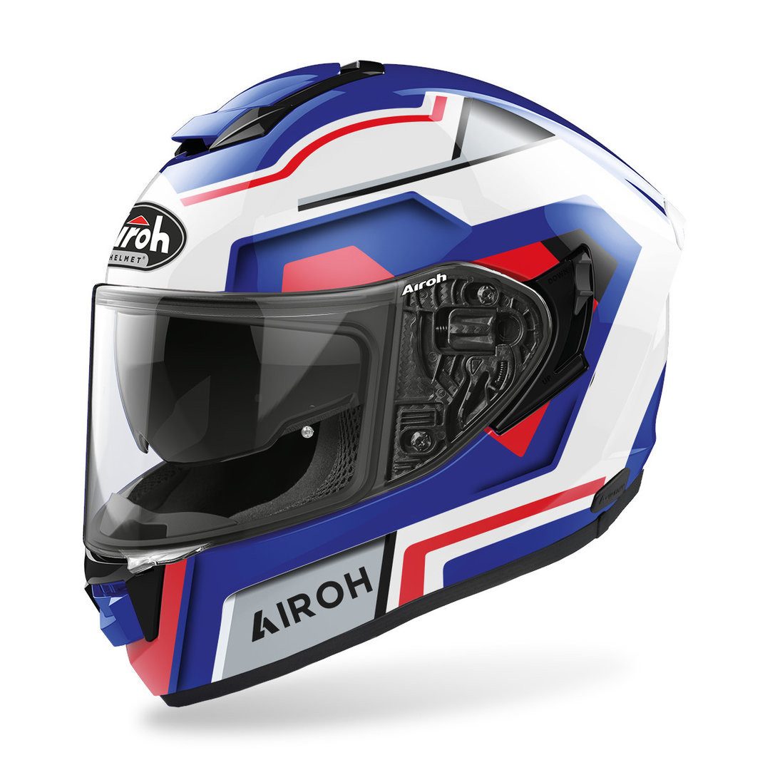 Airoh Motorradhelm ST.501 Square Helm, vorbereitet für Kommunikationssystem,integriertes Sonnenvisier
