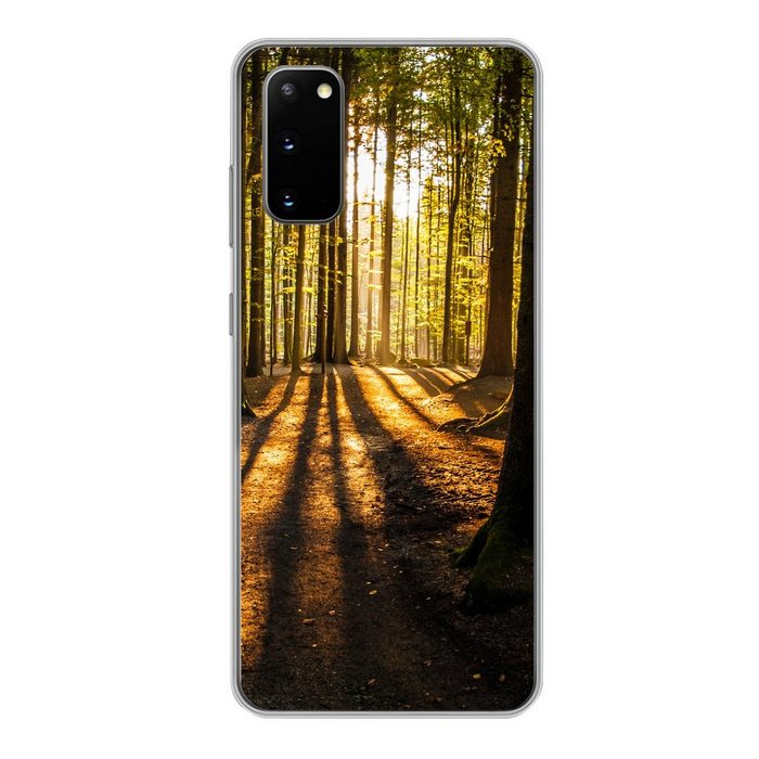 MuchoWow Handyhülle Sonne - Bäume - Wald - Landschaft - Natur Phone Case Handyhülle Samsung Galaxy S20 Silikon Schutzhülle