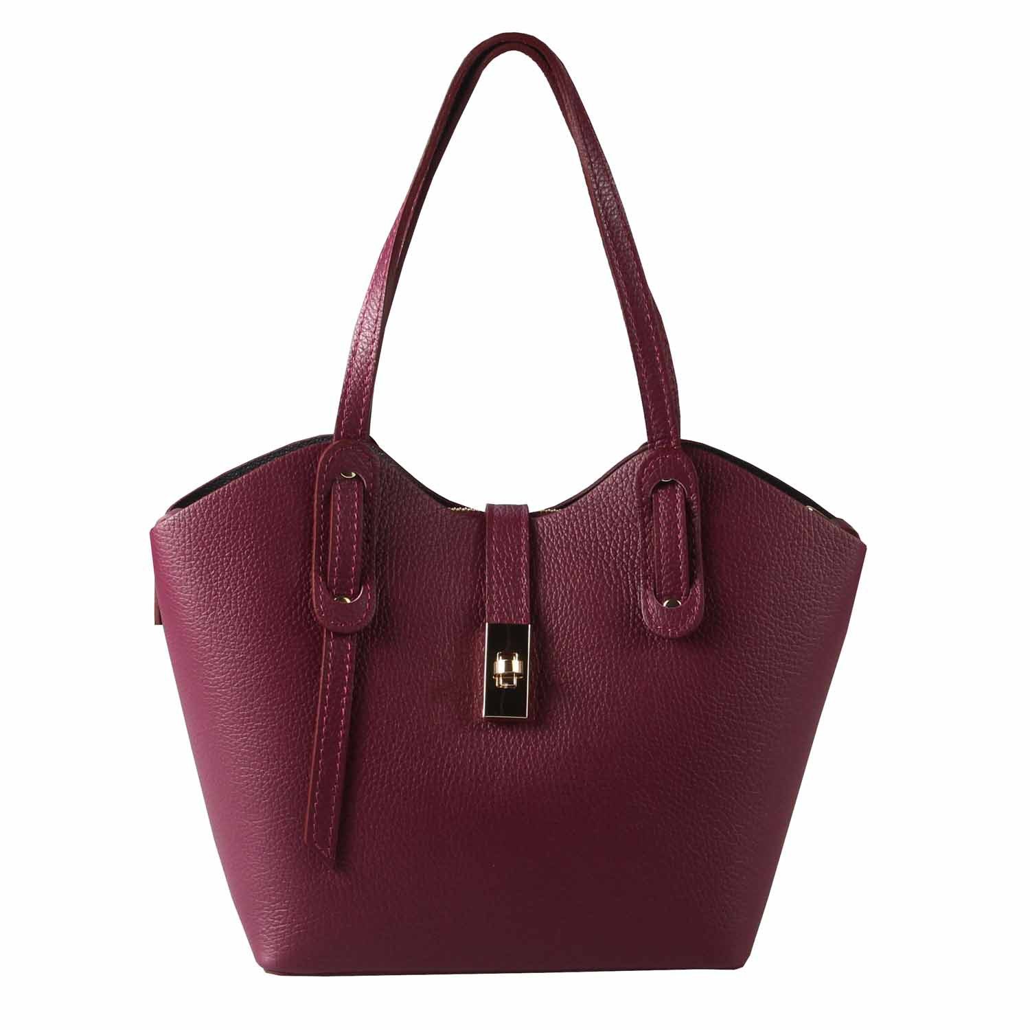 ITALYSHOP24 Schultertasche Made in Italy Damen echt Leder Tasche Shopper Bu günstig online kaufen