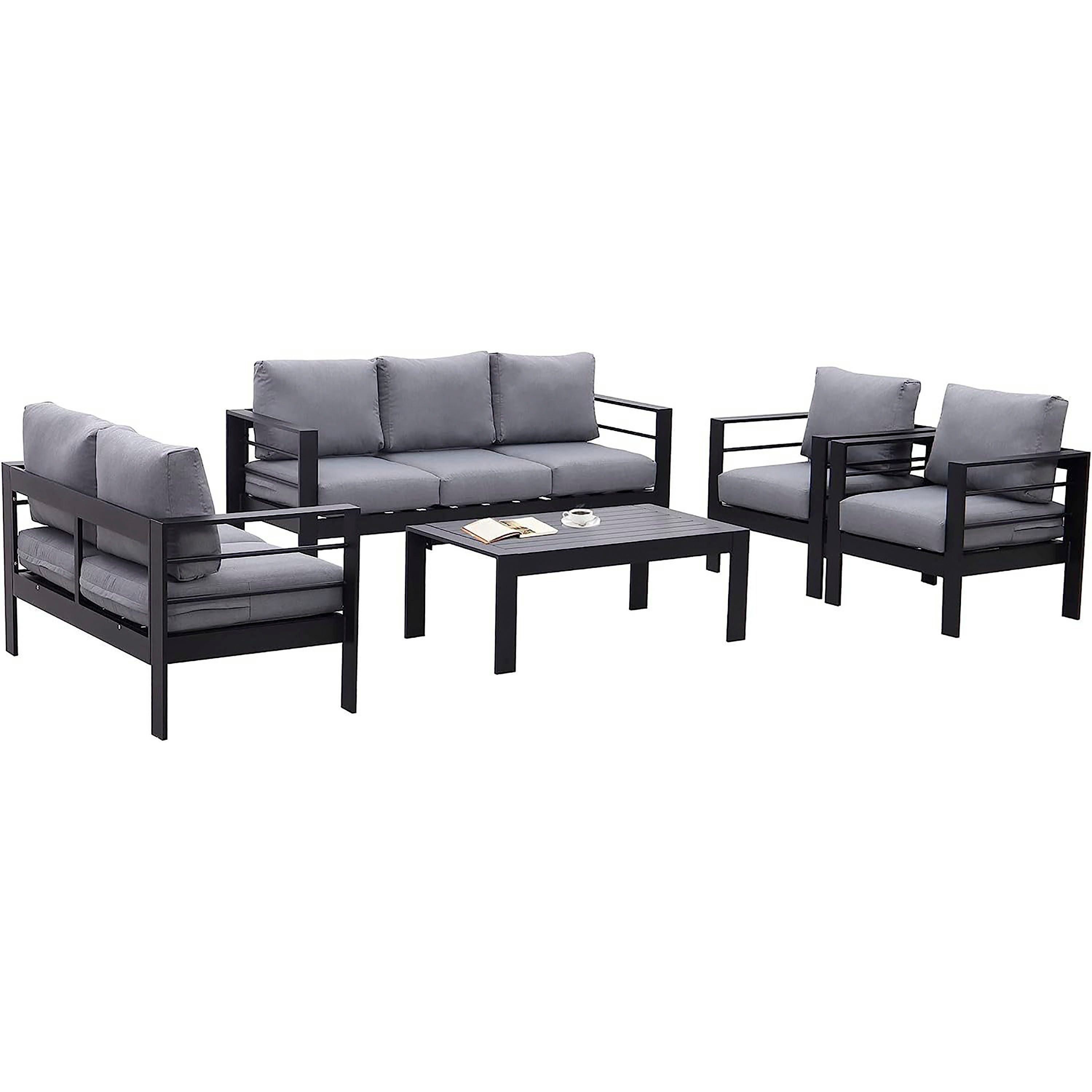 MeXo Gartenlounge-Set Terrassenmöbel Set 6-7 Personen günstig online kaufen