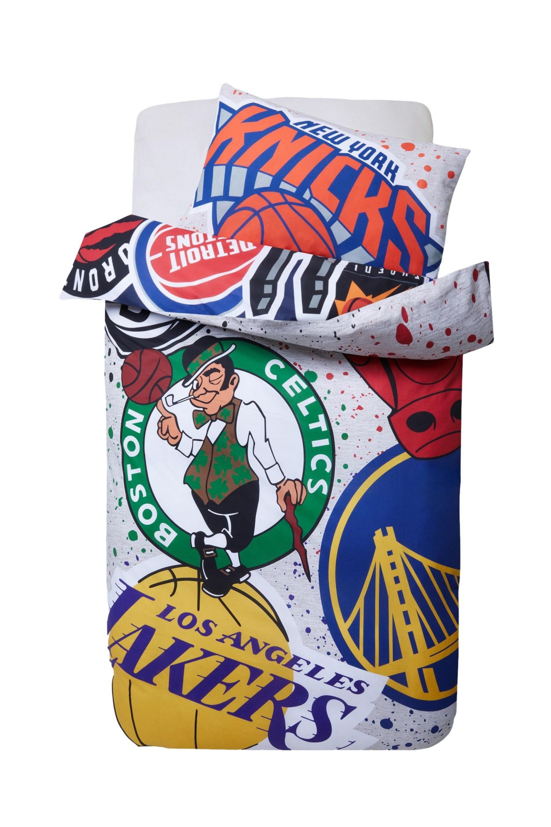 Next Bett-Set NBA Bettbezug und Kissenbezug aus reiner Baumwolle, Bezug: Baumwolle