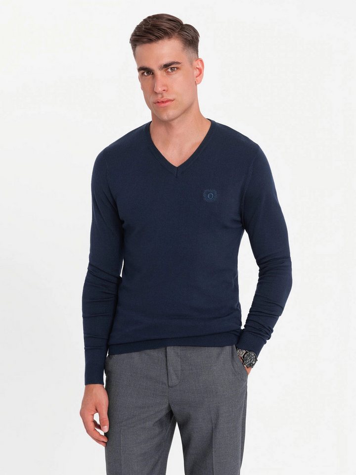 OMBRE V-Ausschnitt-Pullover Eleganter Herrenpullover mit V-Ausschnitt