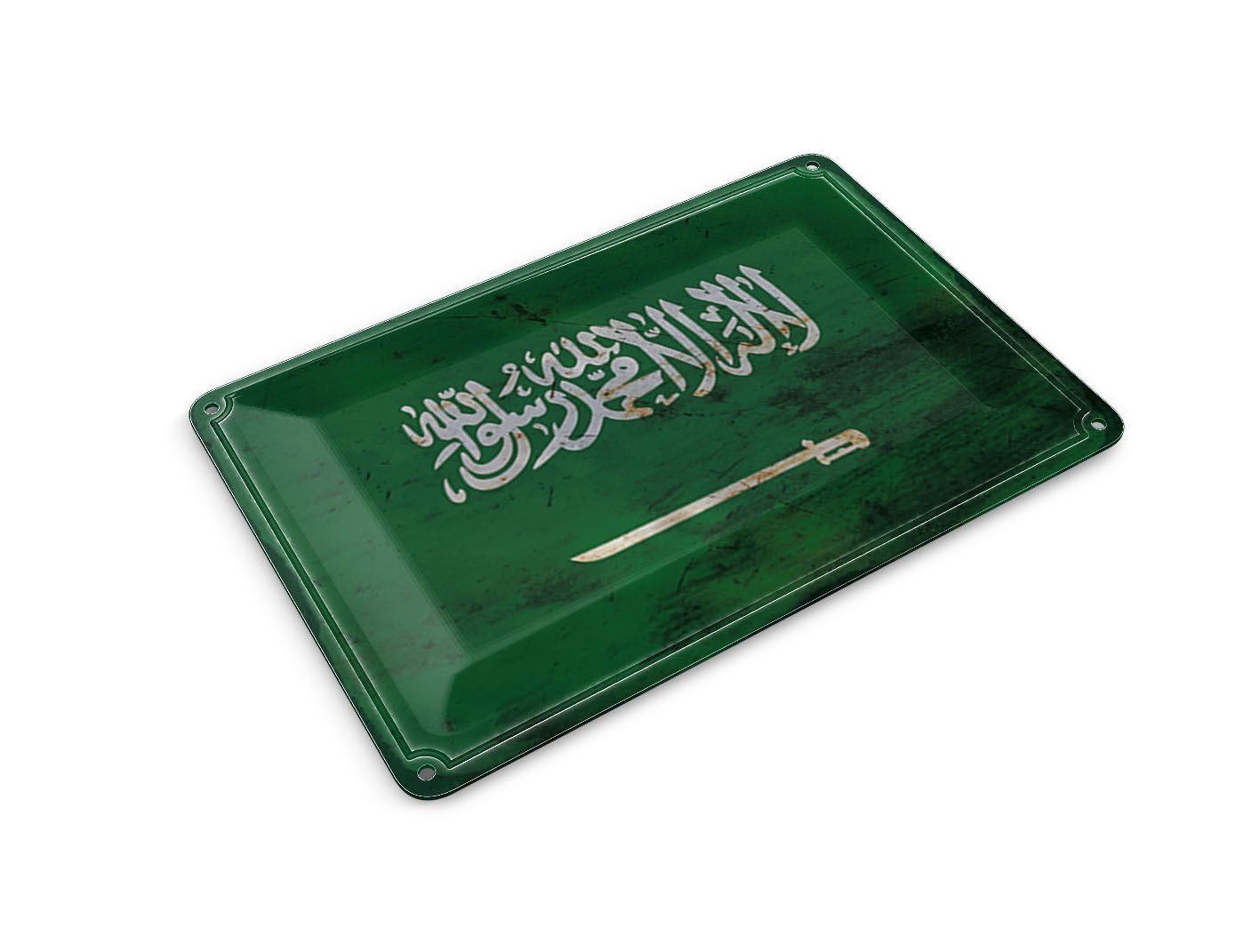 Femer GmbH Postkarte Flagge Saudi-Arabien 14x10 cm Saudi Arabia Rost, unfrankiert