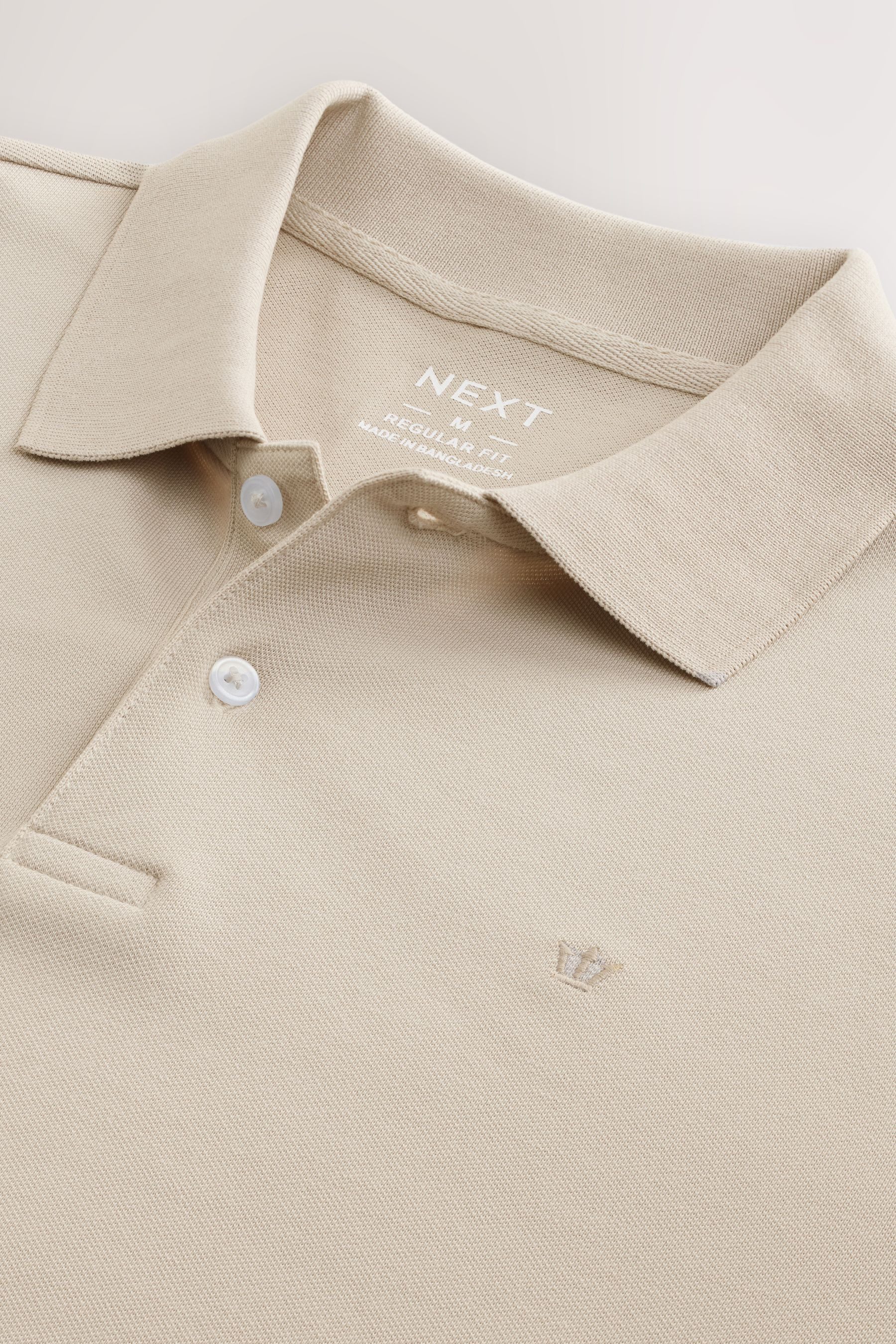 Next Langarm-Poloshirt Regular Fit Lärmeliges Pikee-Poloshirt (1-tlg)
