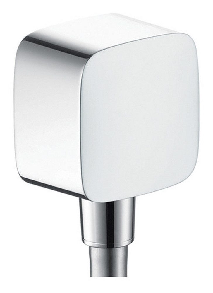 hansgrohe Wandanschlussbogen FixFit, Wandanschluss mit Rückflussverhinderer - Chrom