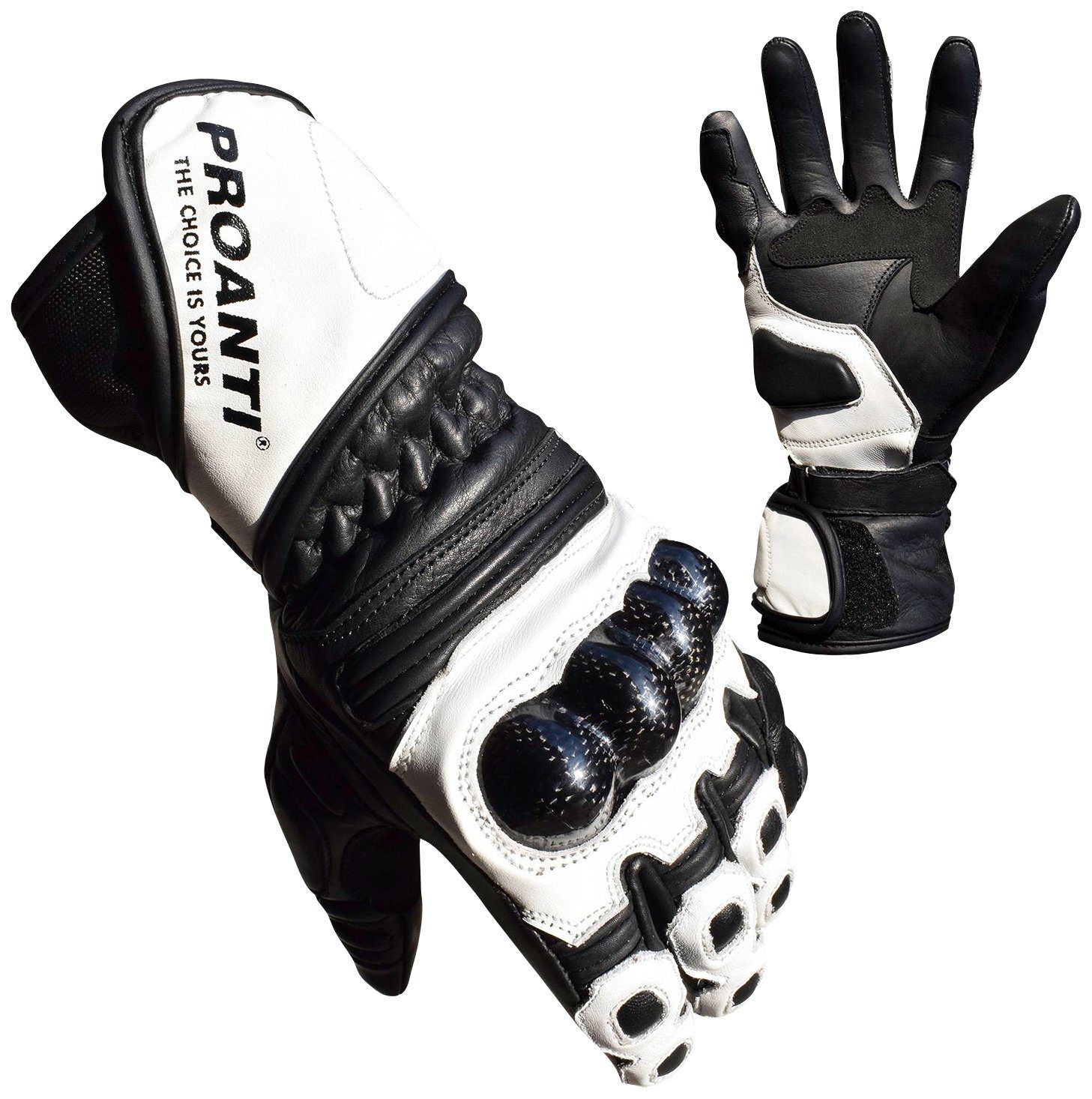 Leder Motorradhandschuhe PROANTI Race