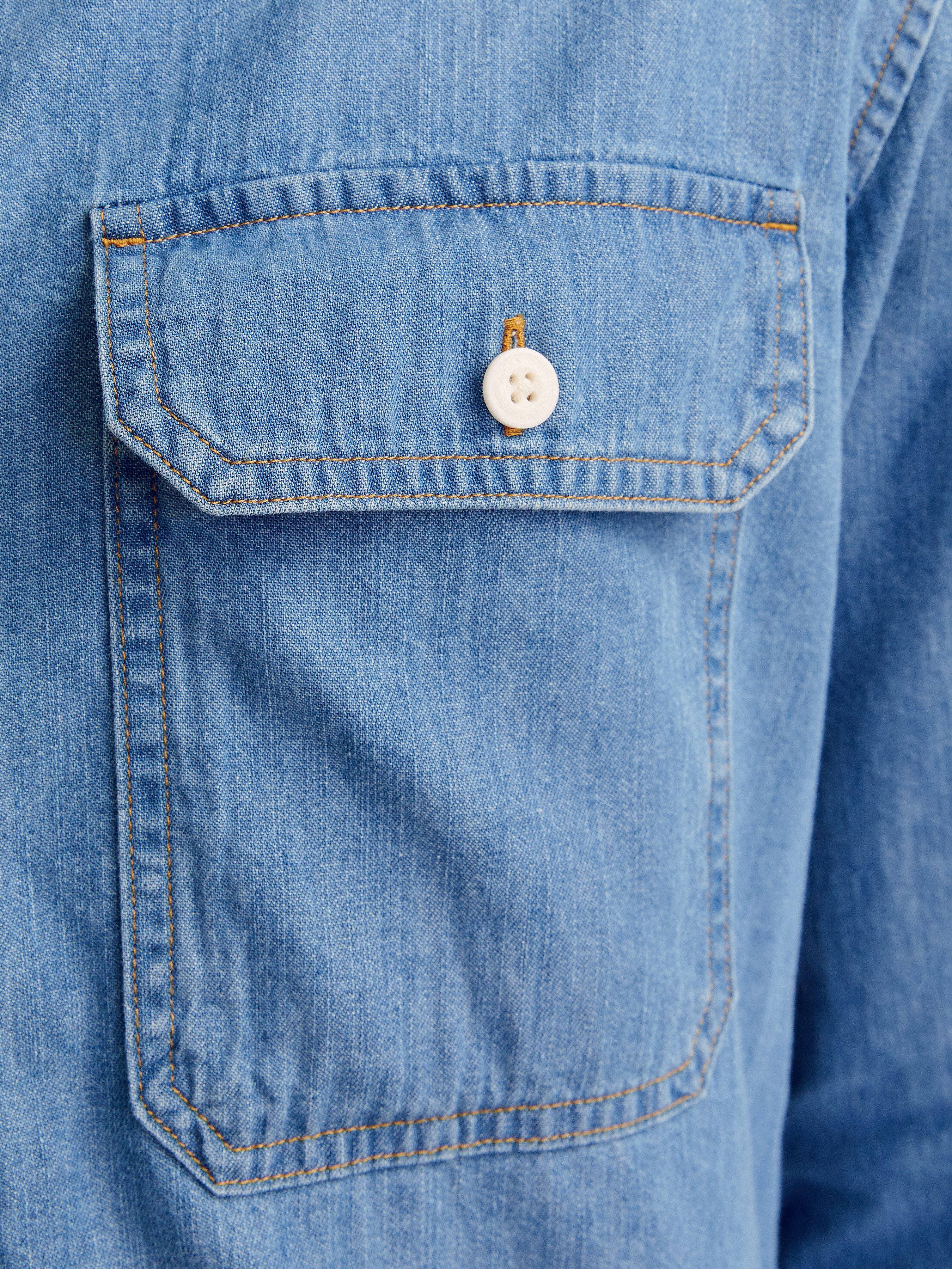Jack & Jones Langarmhemd JJETRAVIS SHIRT LS NOOS mit Brusttaschen – Bild 4 von 5