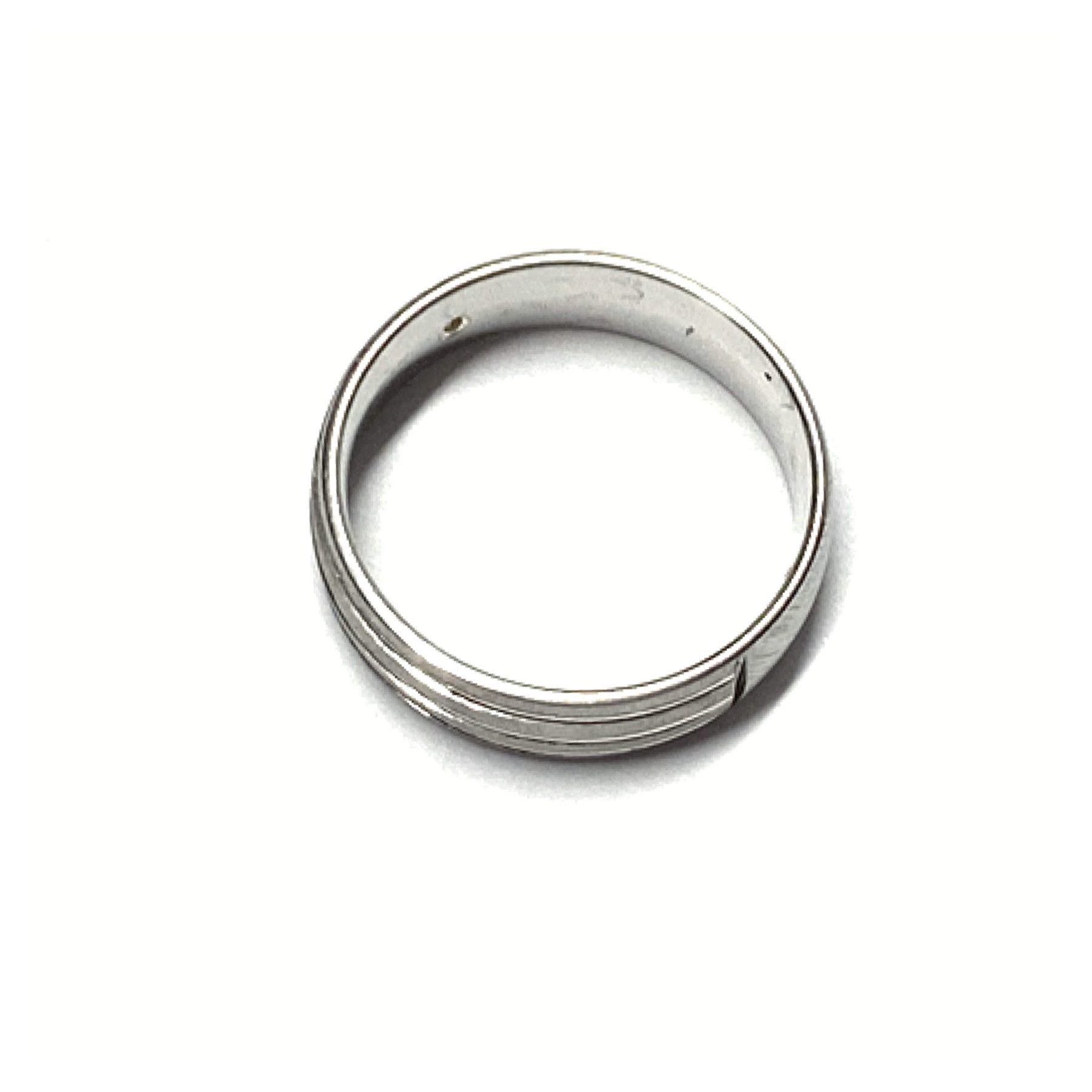 Edelschmiede925 Silberring Ring 925 Silber rhodiniert Zirkonia matt gemustert Bandring #52