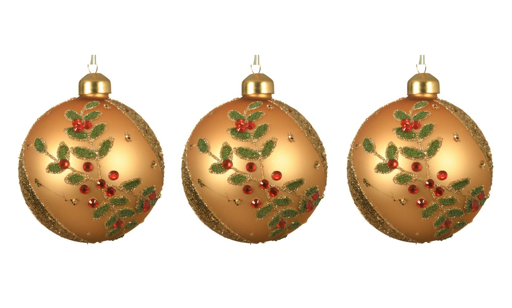 Decoris season decorations Weihnachtsbaumkugel, Weihnachtskugeln Glas