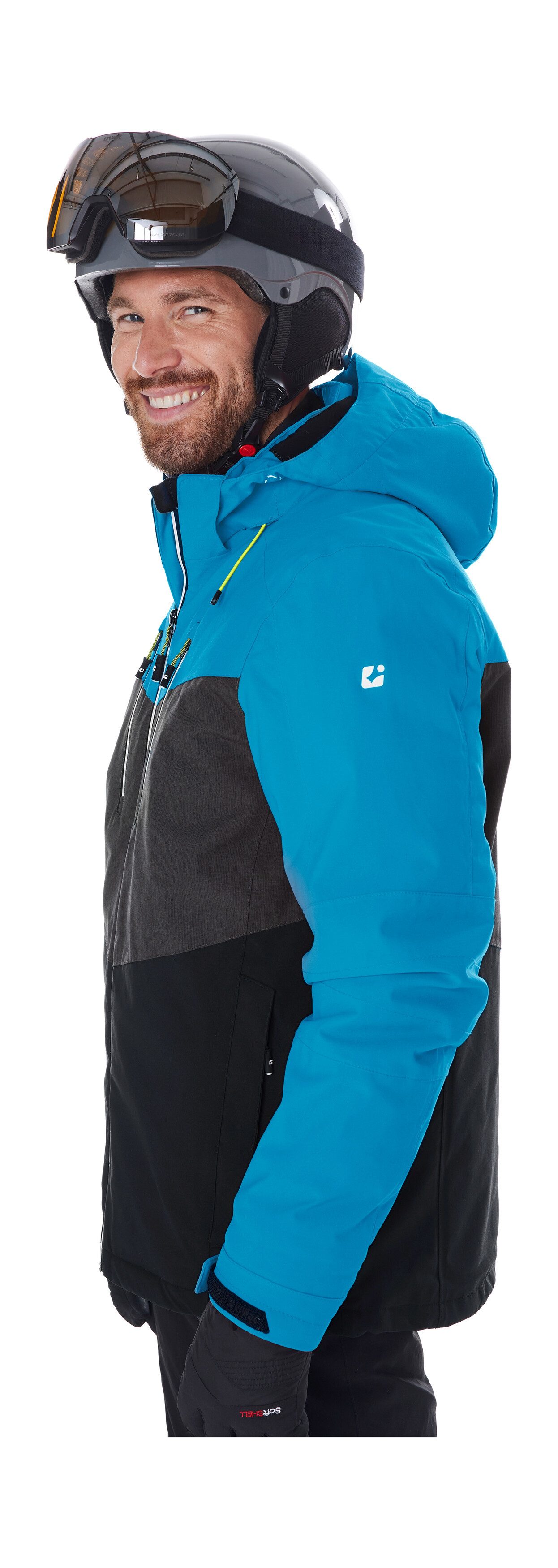 Killtec Skijacke KSW 45 MN SKI JCKT Trendige, wasserdichte Skijacke mit abnehmbarer Kapuze und Schneefang