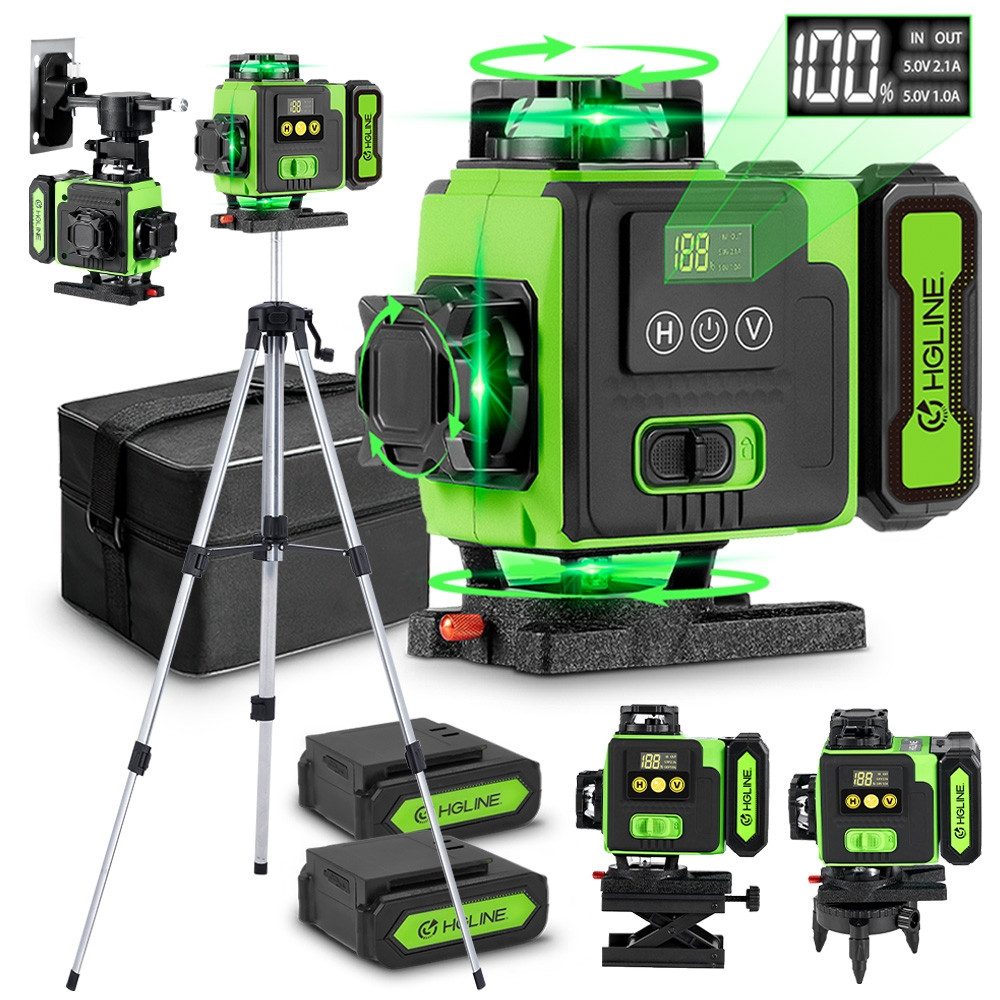 ONEVAN Laserwasserwaage x360° Grüner Laser, Selbstnivellierend günstig online kaufen