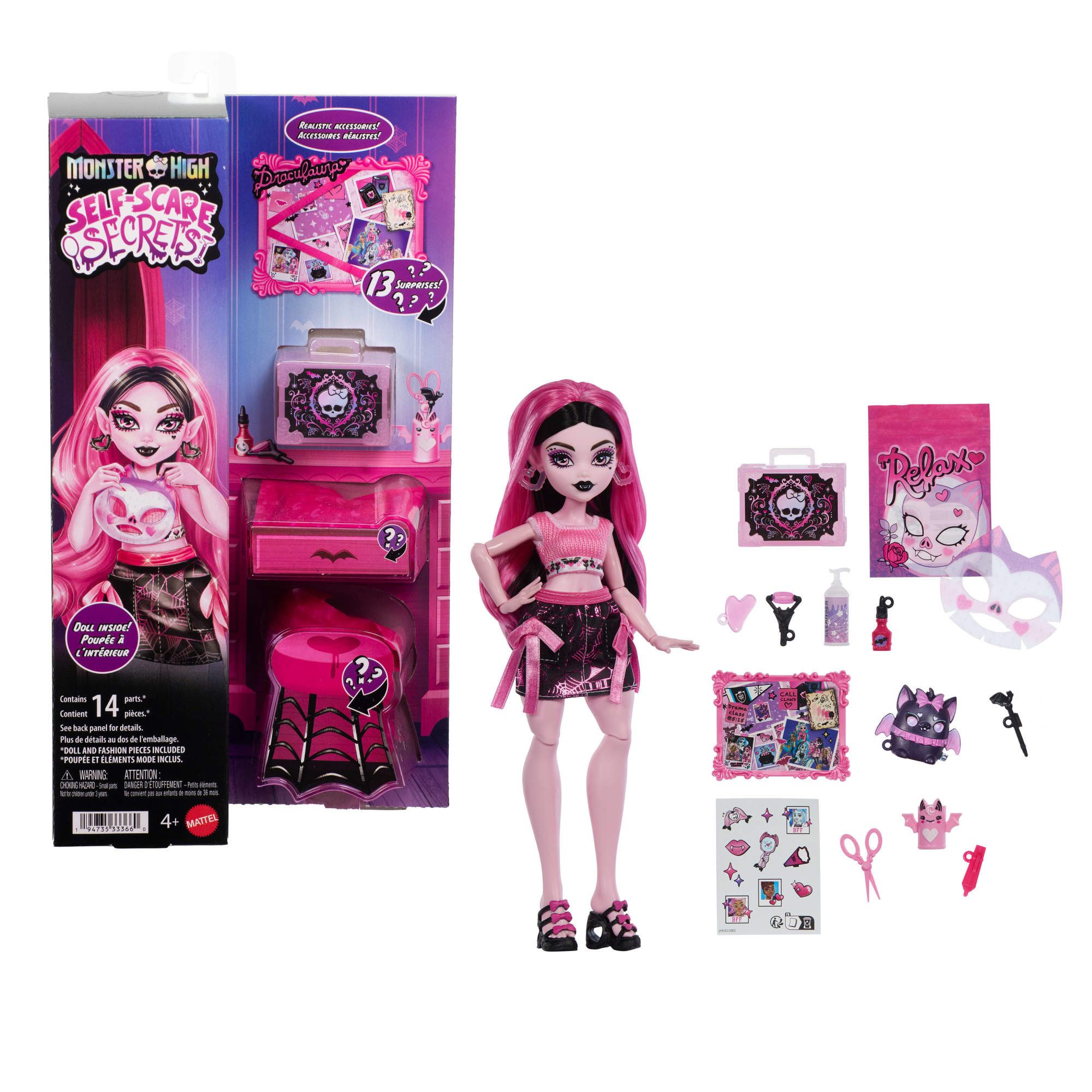 MonsterHigh™ Anziehpuppe Monster High Self-Scare Secrets Draculaura