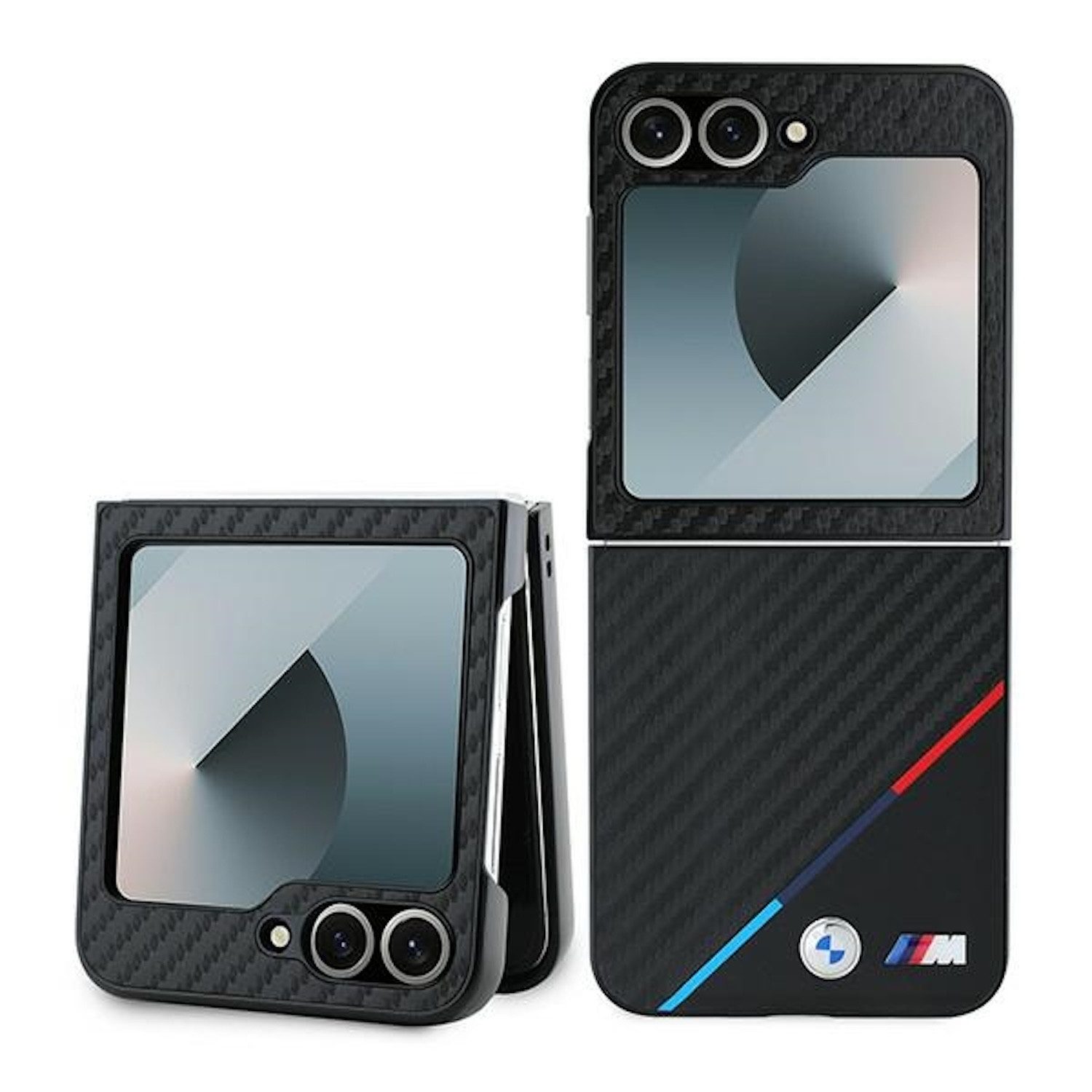 BMW Smartphone-Hülle BMW Samsung Galaxy Z Flip7 FE / Flip6 5G Hardcase Carbon Tricolor