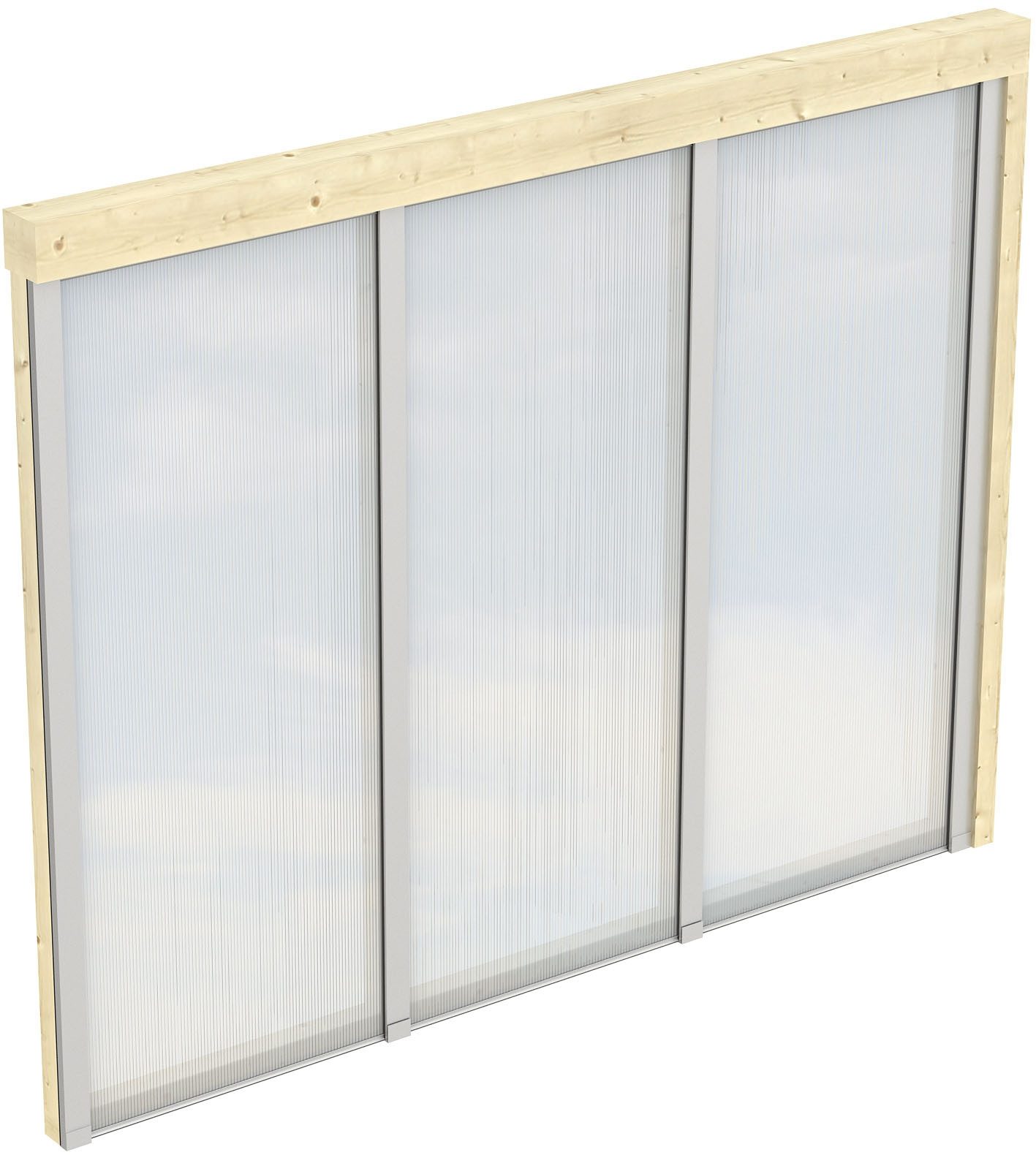 Skanholz Carport-Seitenwand, BxH:255x200 cm, m. Polycarbonat, Wandanbau