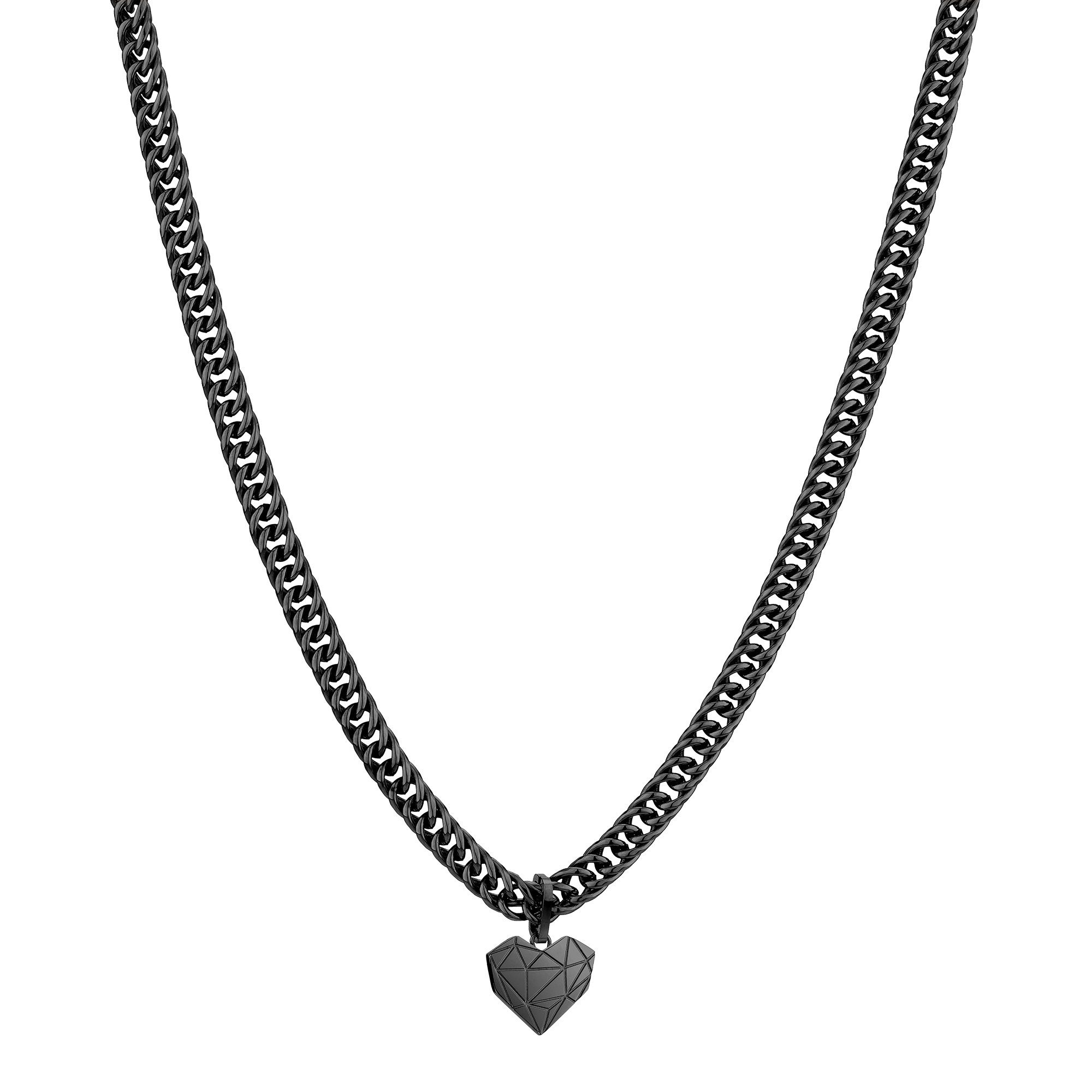 Liebeskind Berlin Kette mit Anhänger Broken Heart Chunky Edelstahl