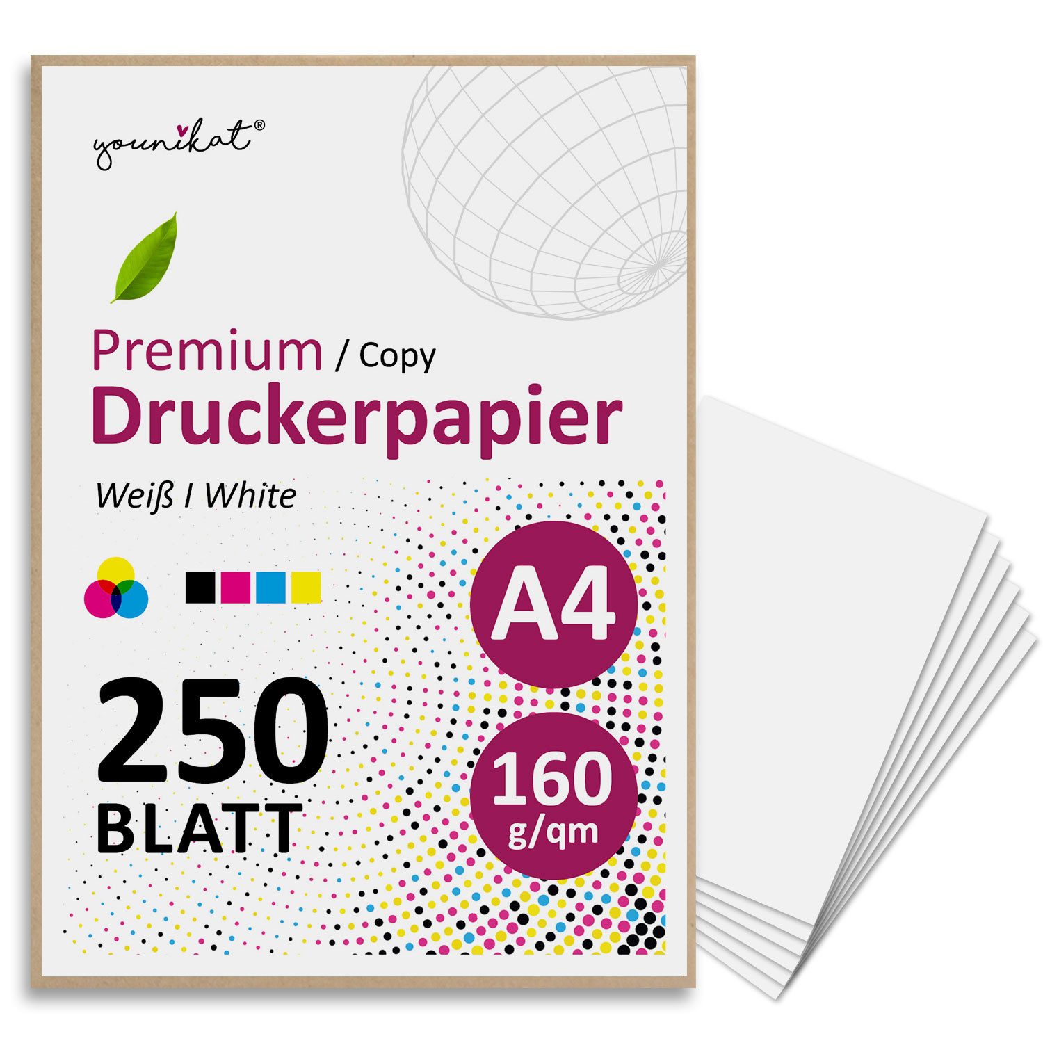 younikat Drucker- und Kopierpapier 160 g/qm Papier verschiedene Größen