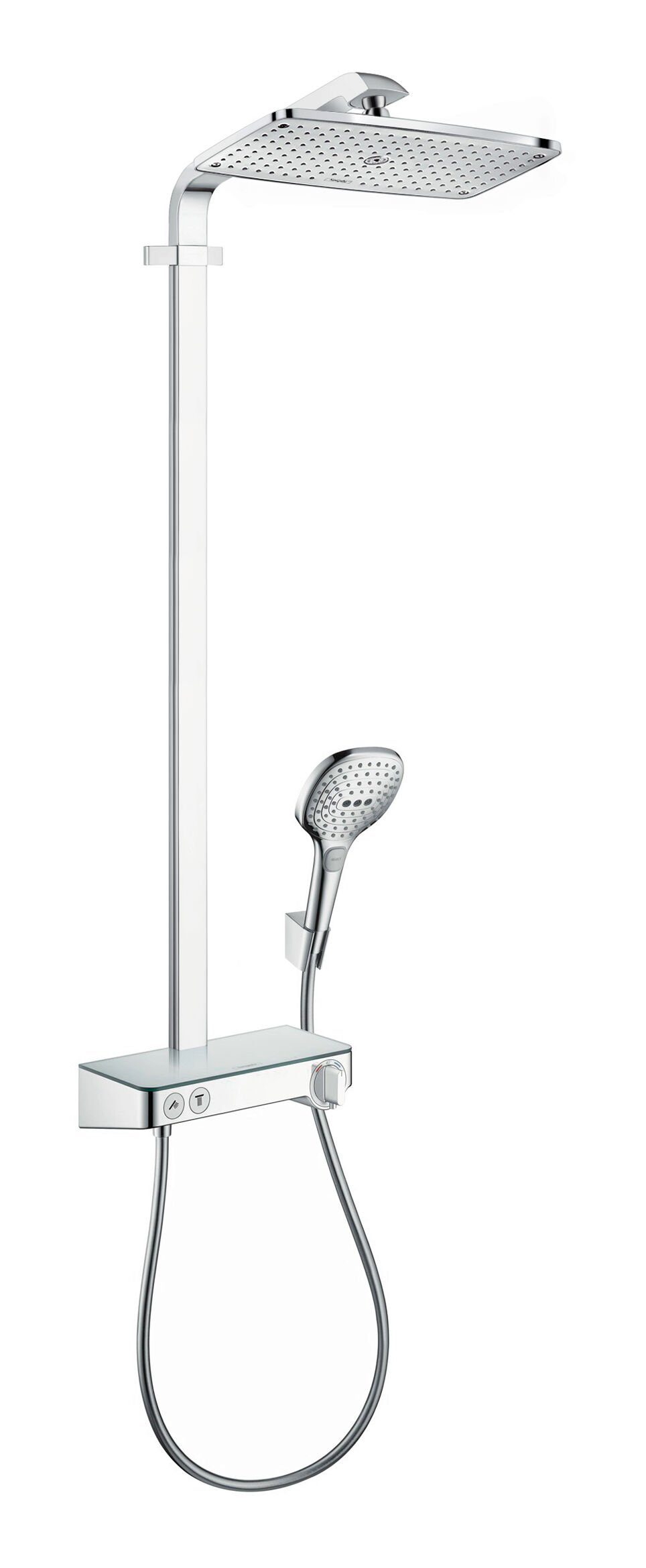 hansgrohe Duschsystem Raindance E Showerpipe, Höhe 110 cm, 360 1jet mit ShowerTablet Select 300